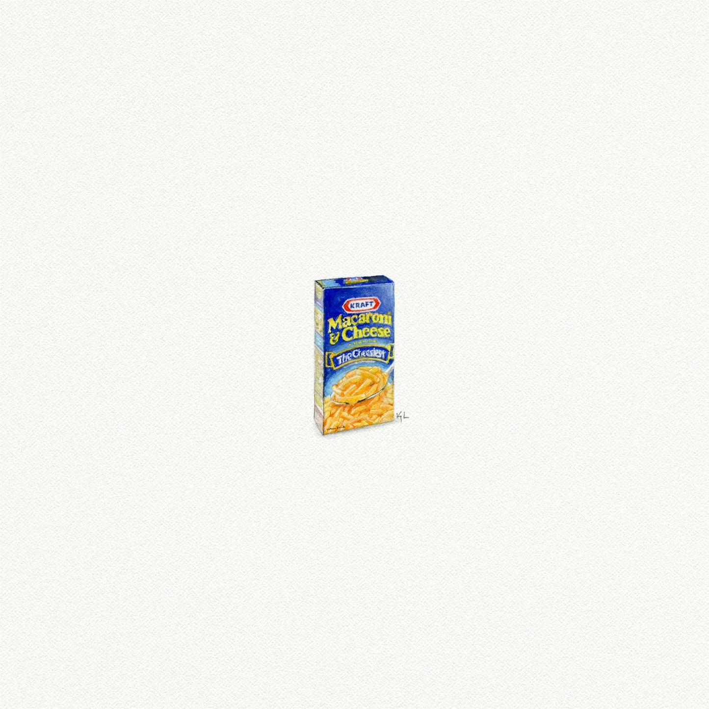 Kraft Mac and Cheese Miniature Watercolor Print