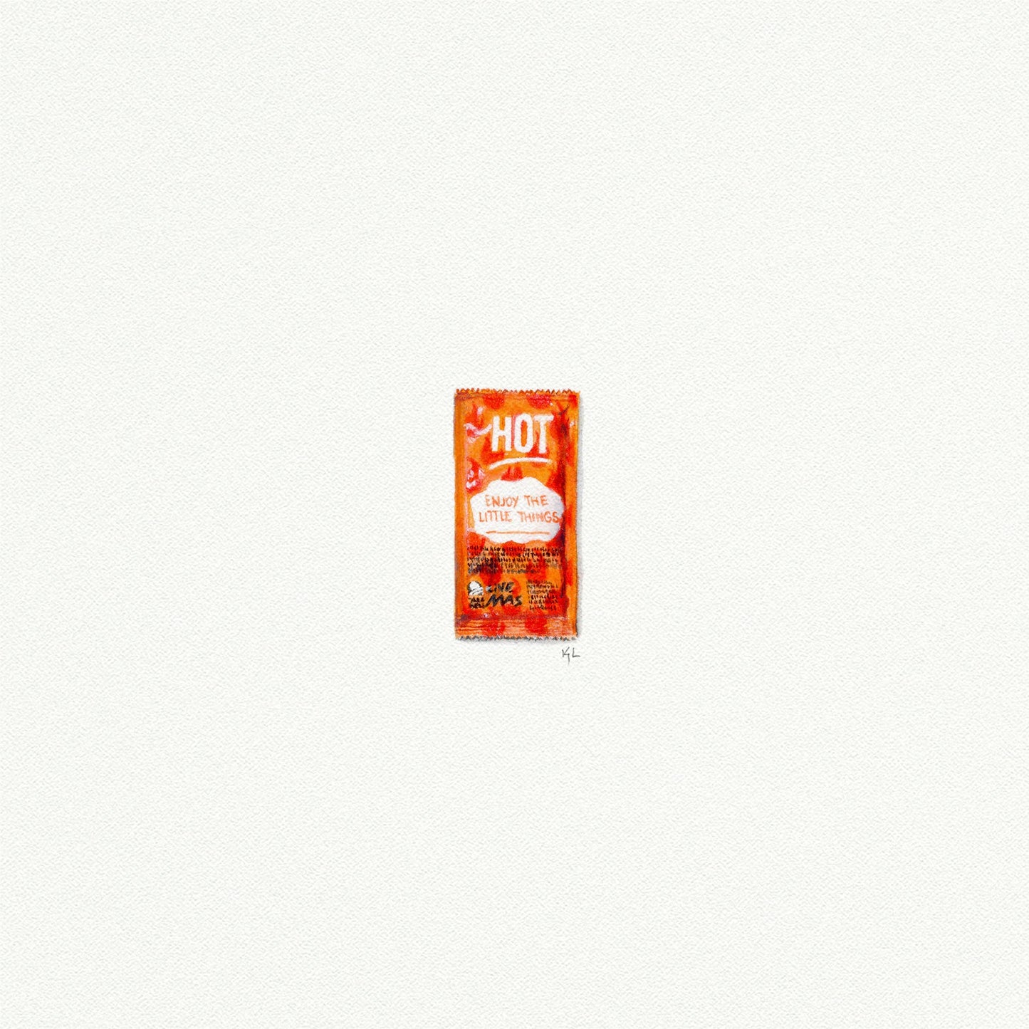 Taco Bell Hot Sauce Miniature Watercolor Print