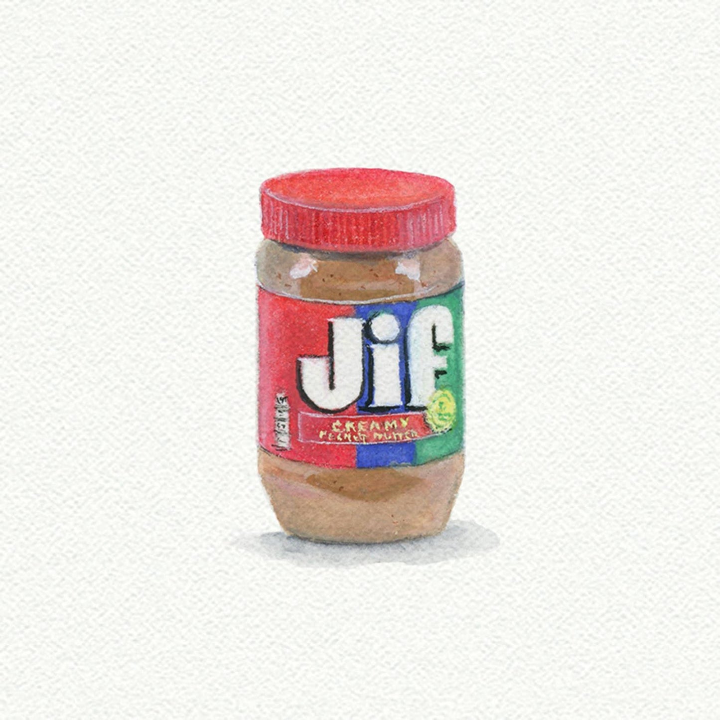 Jif Peanut Butter Miniature Watercolor Print
