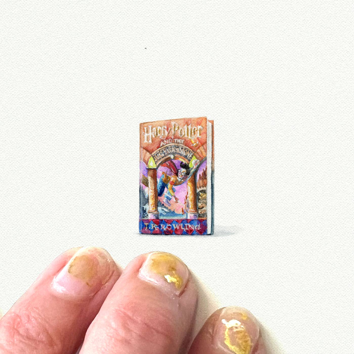 Harry Potter Book Miniature Watercolor Print