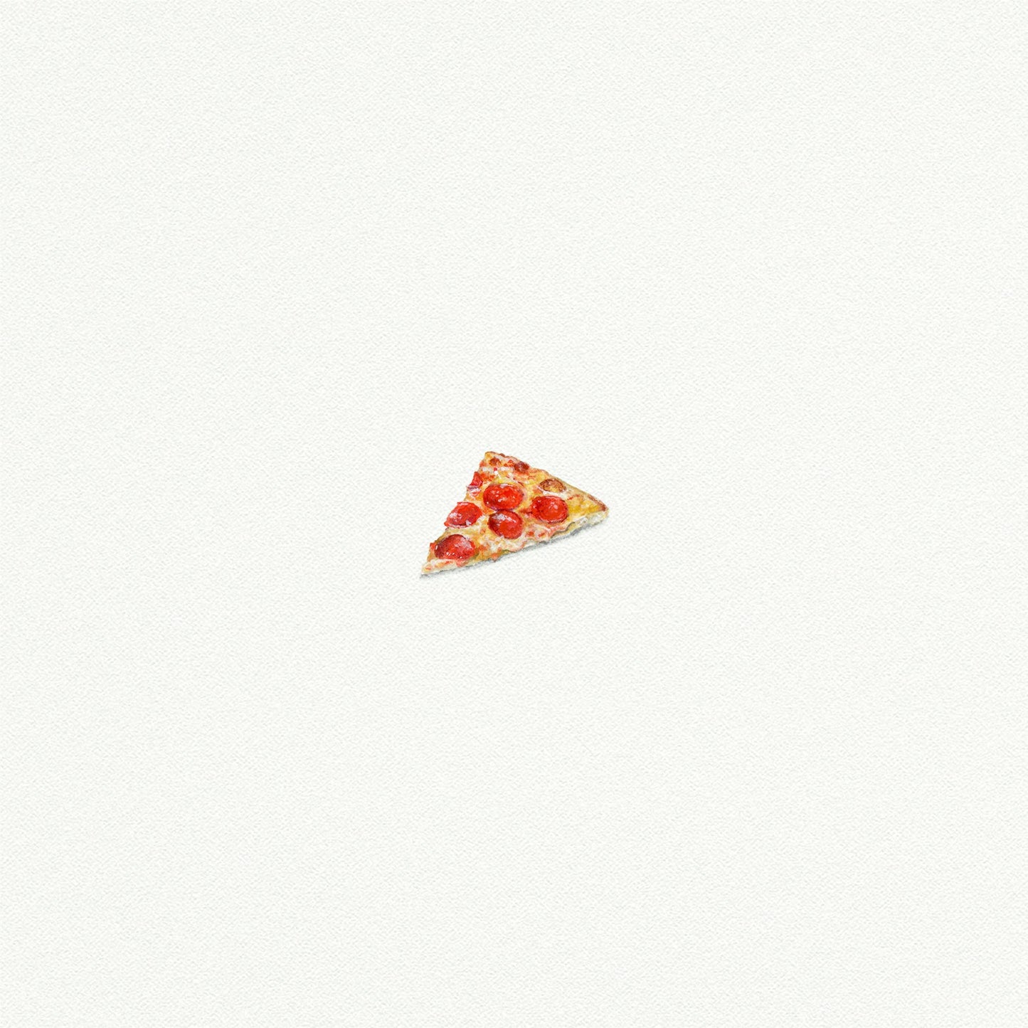 Pizza Slice Miniature Watercolor Print