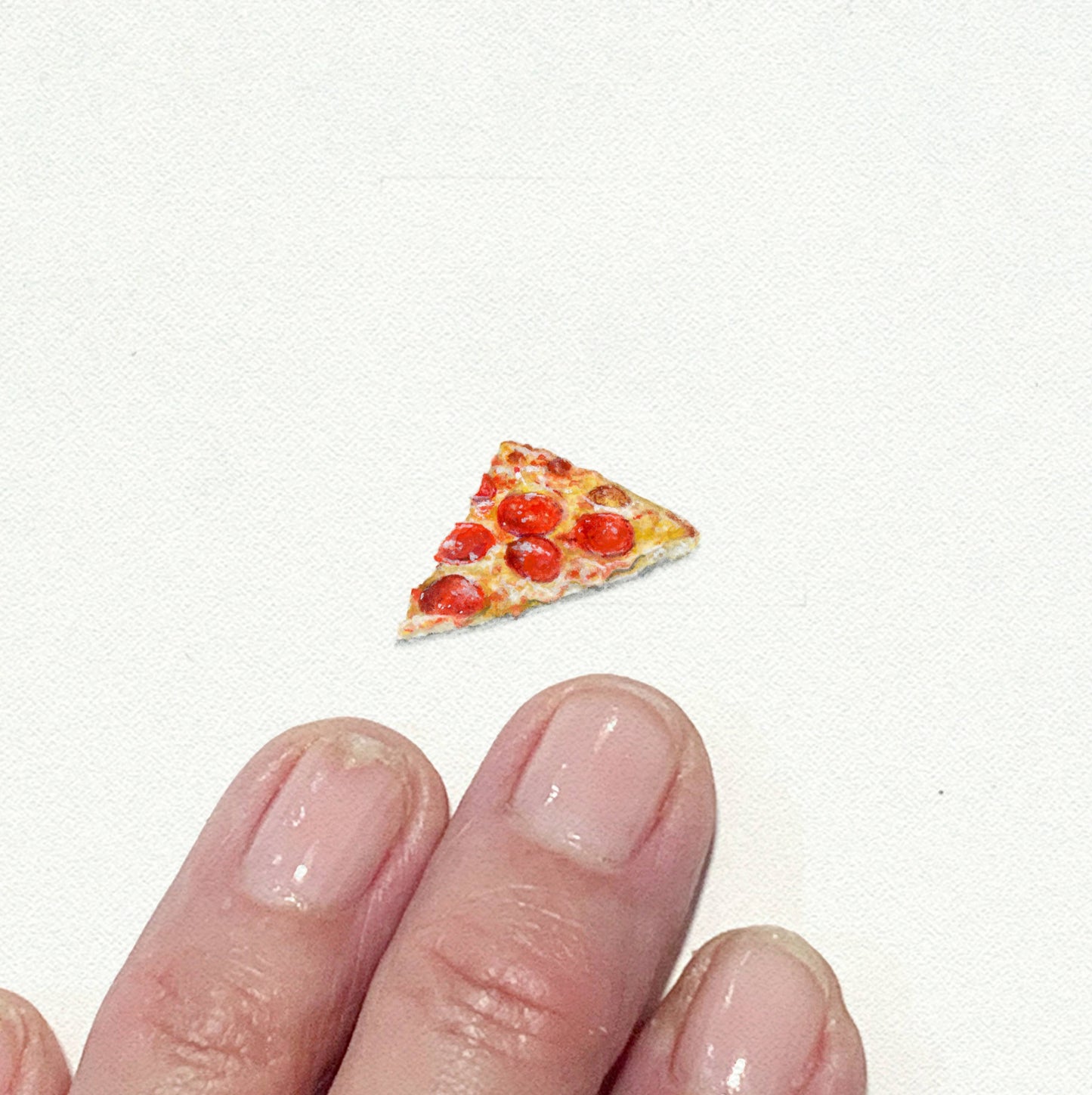 Pizza Slice Miniature Watercolor Print