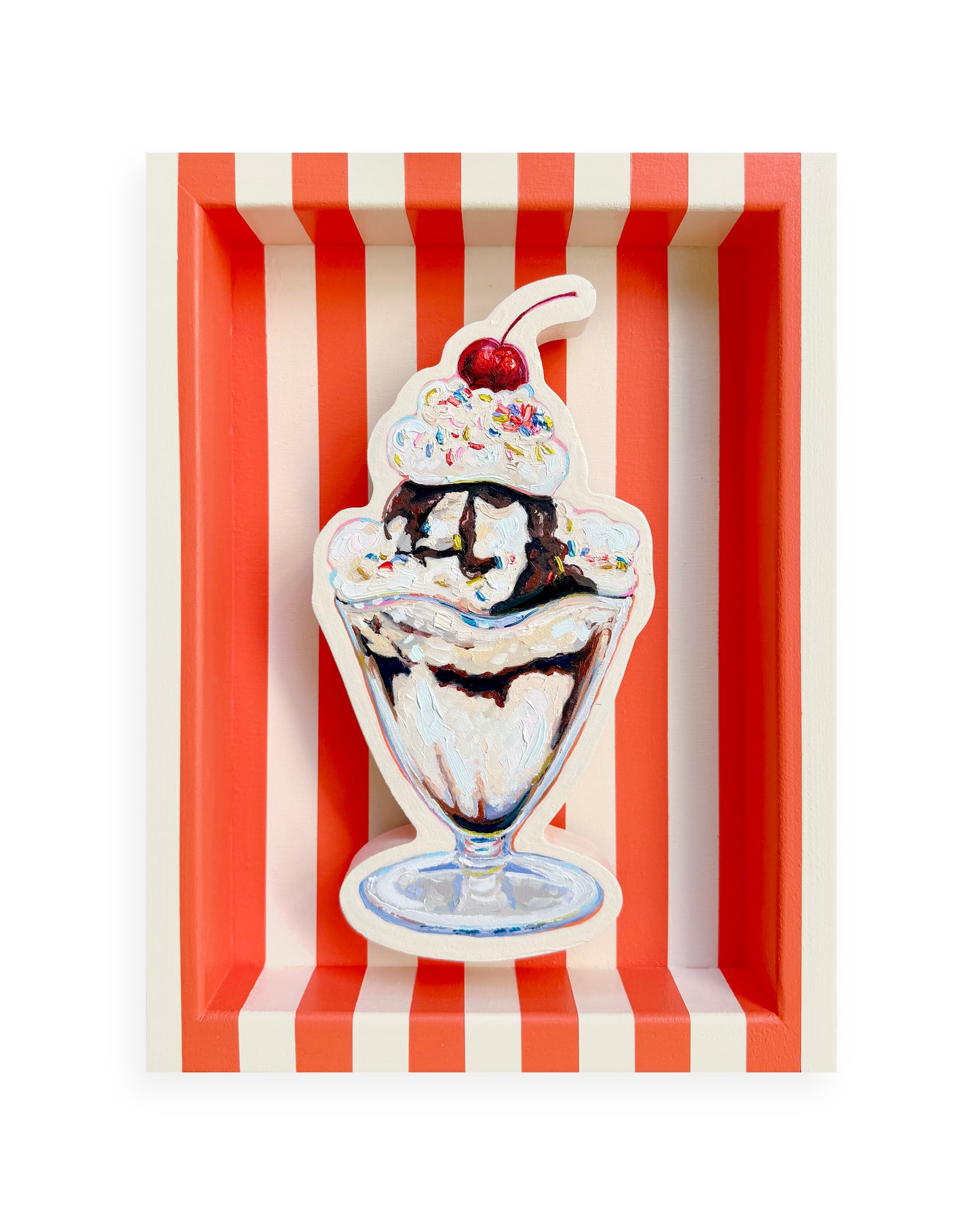 Sundae with Sprinkles on Cream and Vermillion