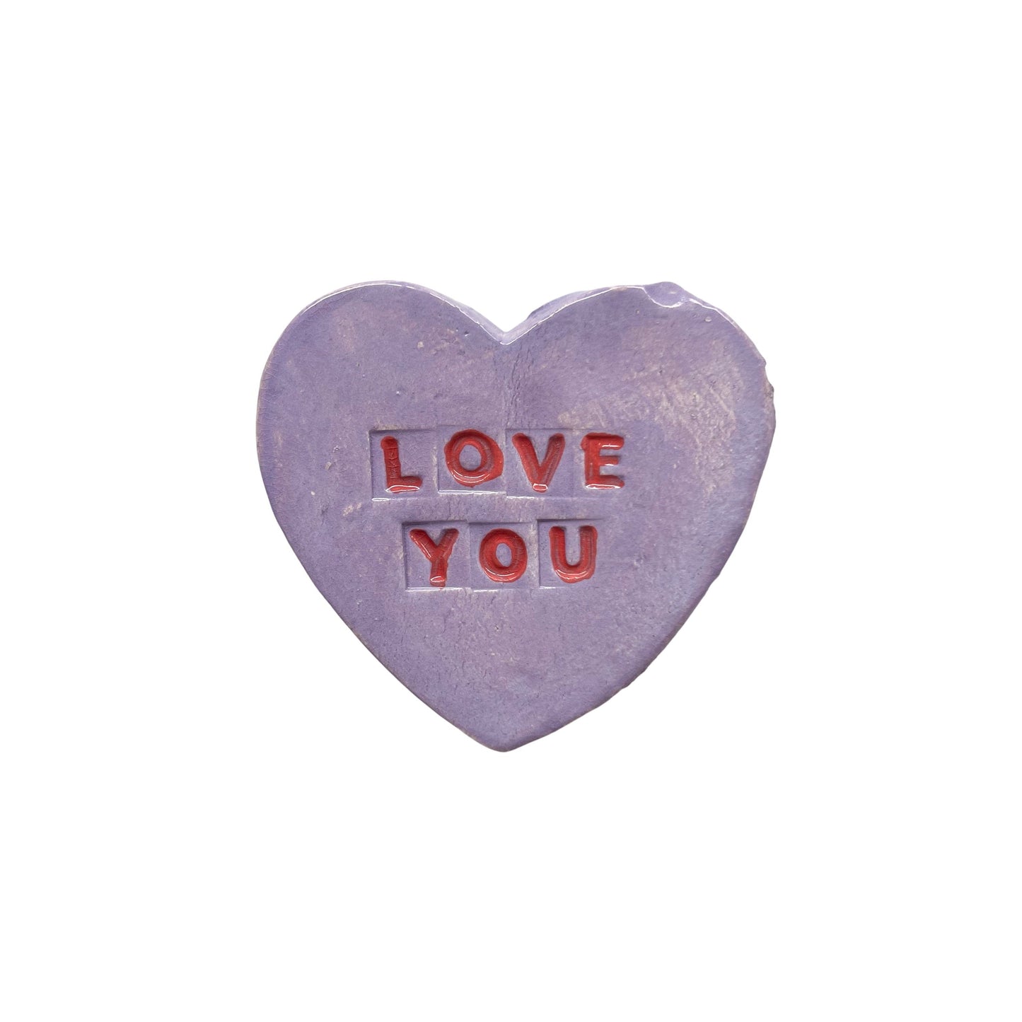 "Love You" Purple Candy Conversation Heart