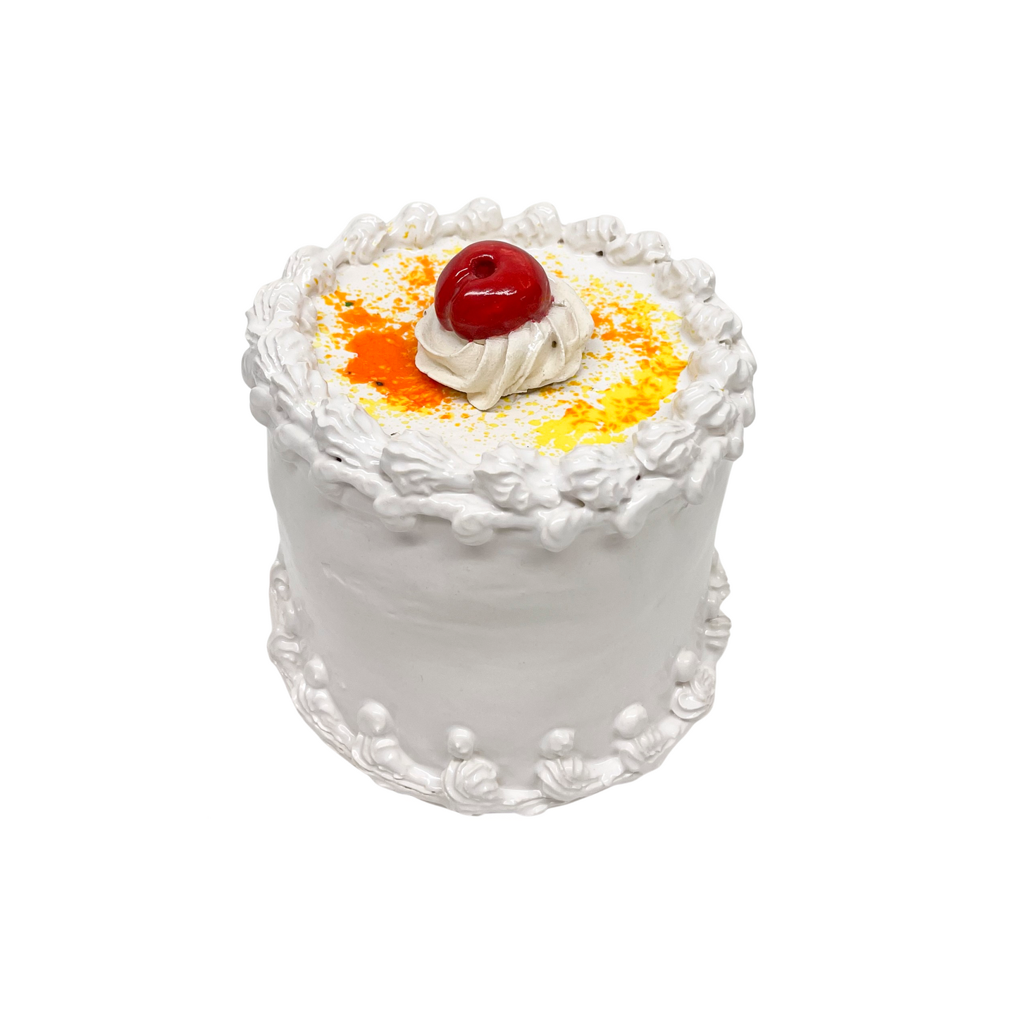 White Cake With Cherry And Orange Brûlée 14