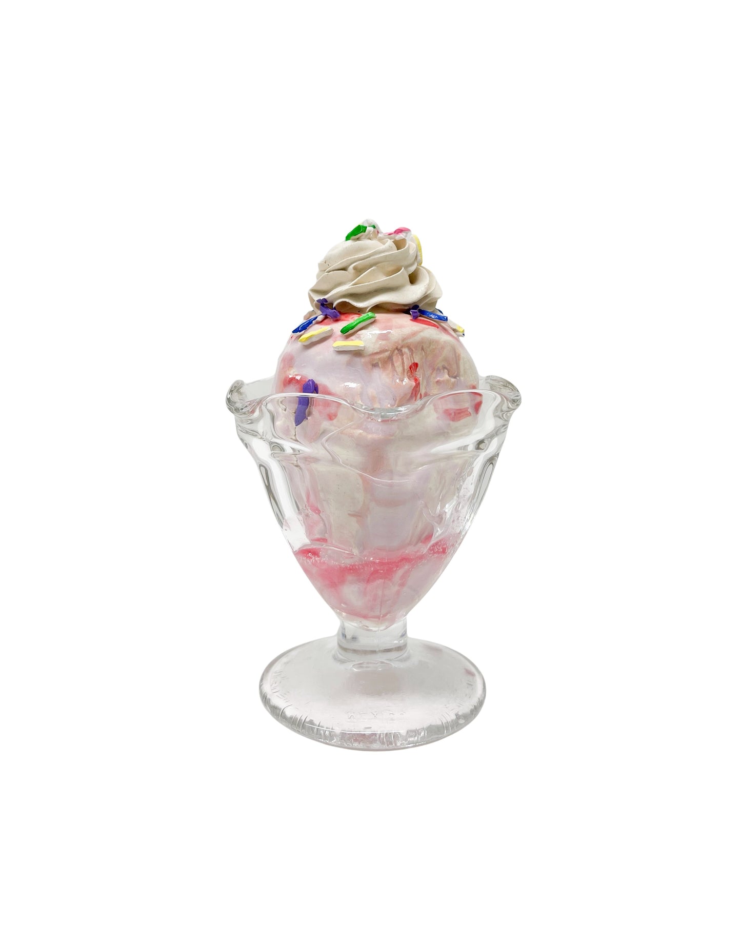 Vanilla Sundae with Strawberry Syrup and Sprinkles 12