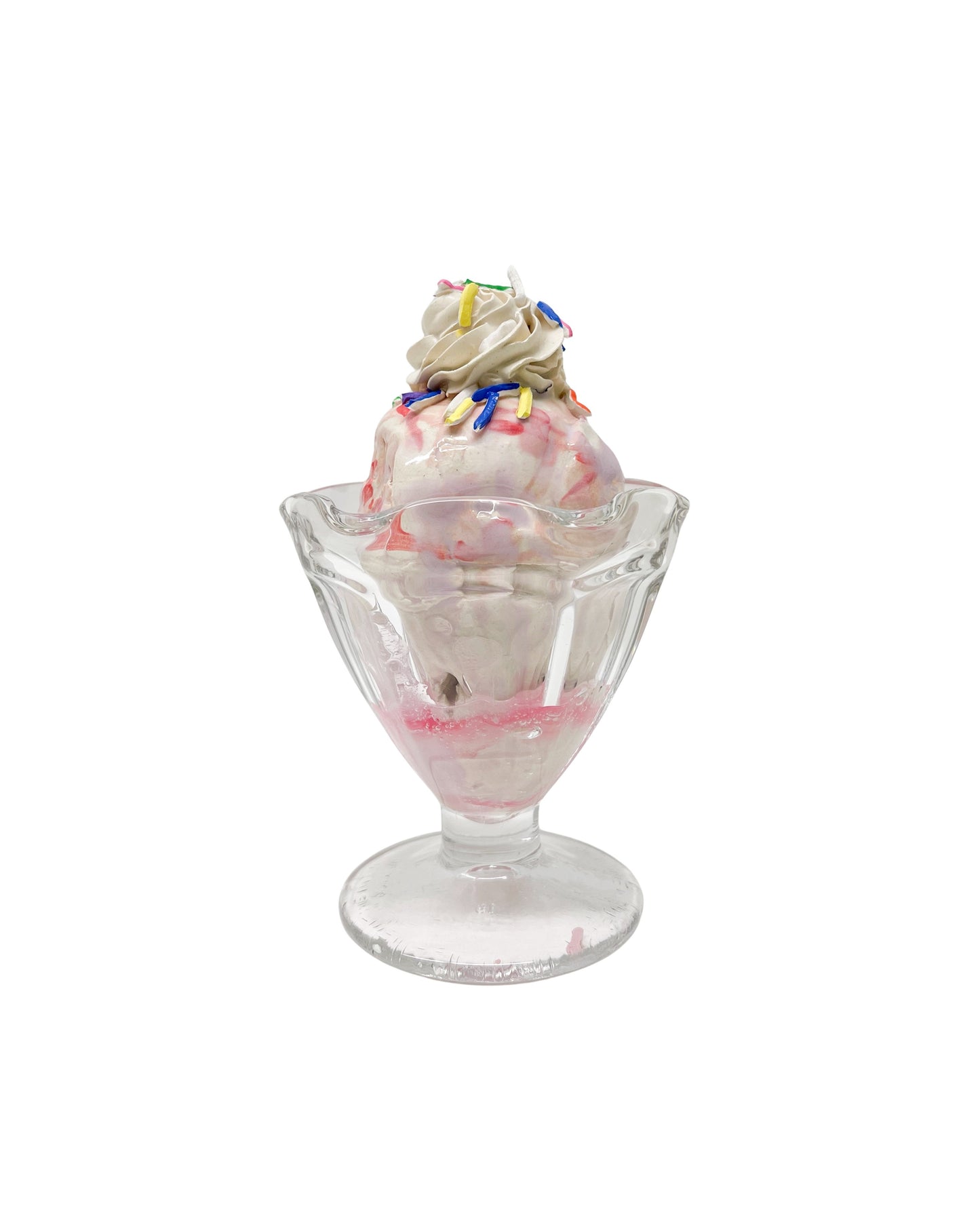 Vanilla Sundae with Strawberry Syrup and Sprinkles 12