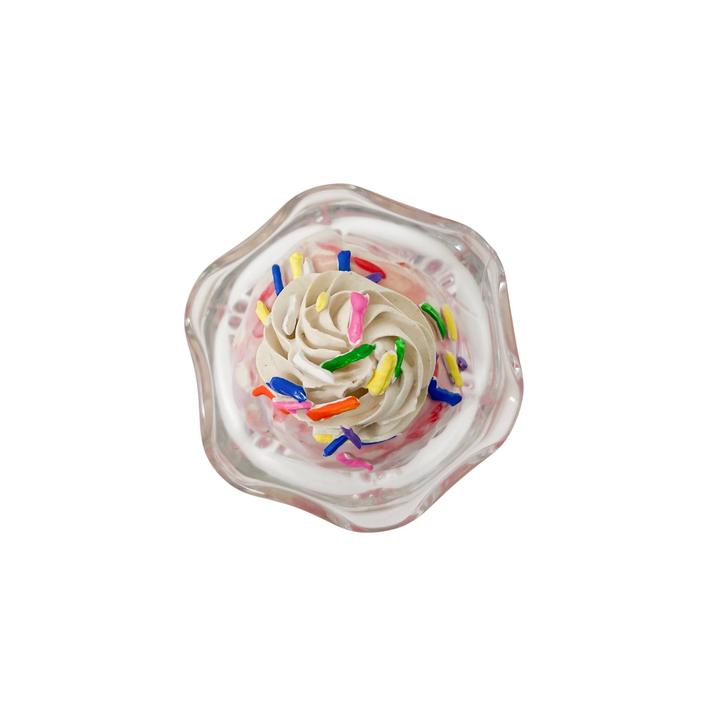 Vanilla Sundae with Strawberry Syrup and Sprinkles 12