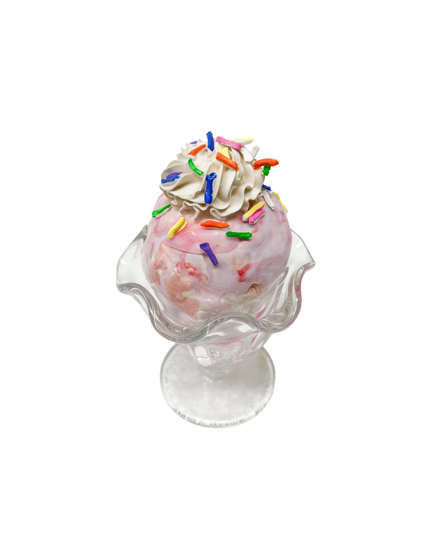 Vanilla Sundae with Strawberry Syrup and Sprinkles 11