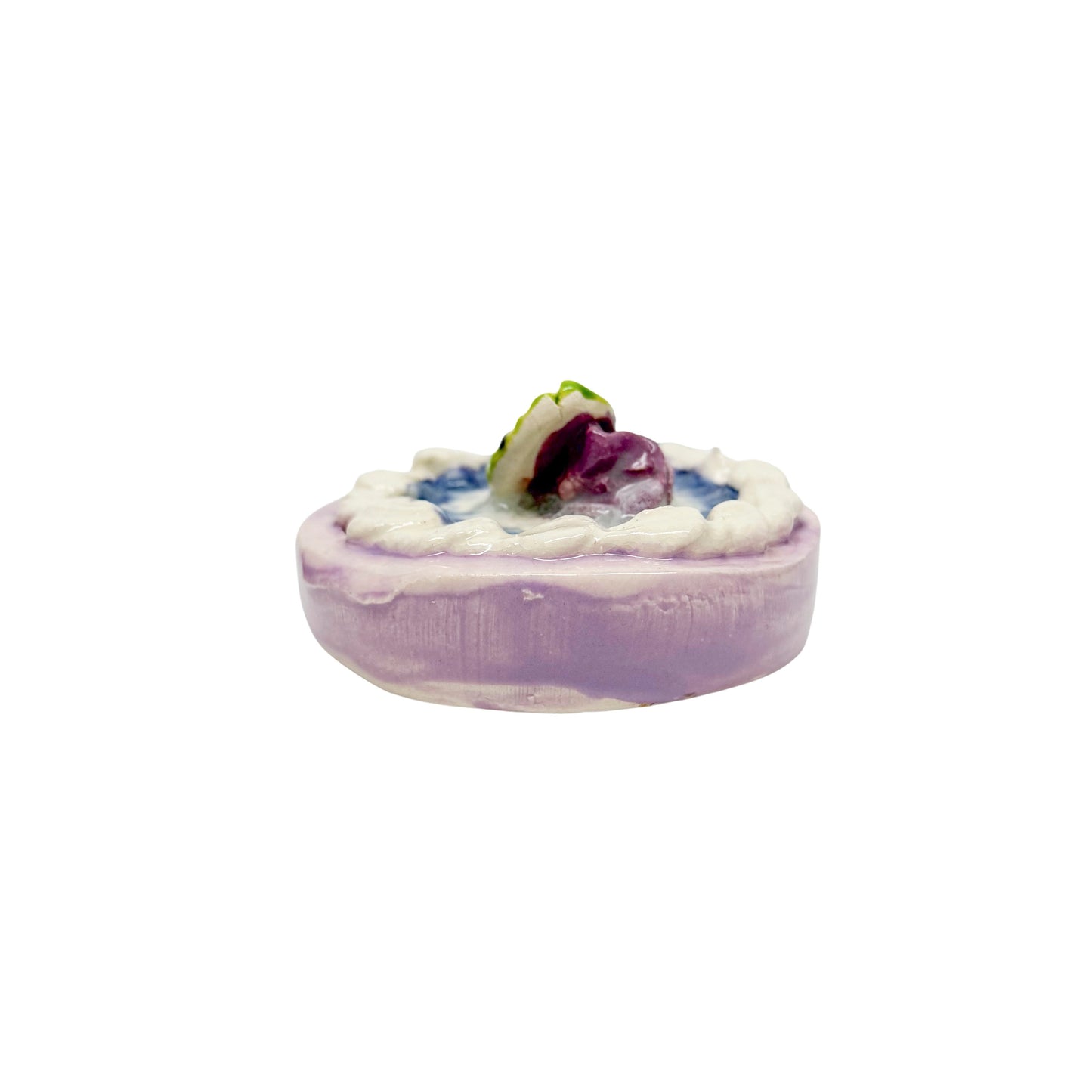 Lavender Blueberry Petit Four With Rosebud