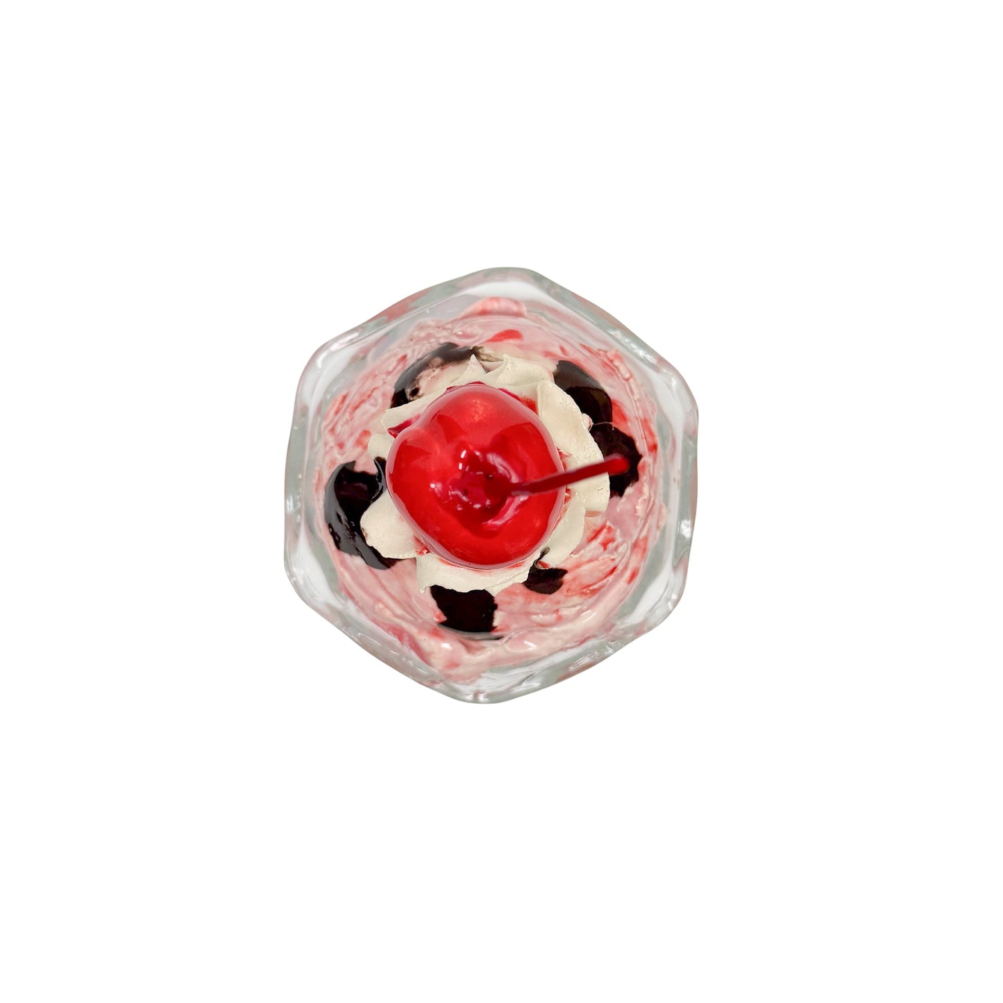 Single Scoop Strawberry Sundae With Chocolate