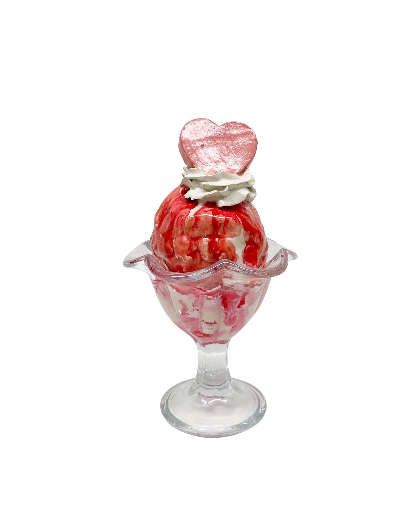 Tall Vanilla Valentine's Day Sundae with Heart 1