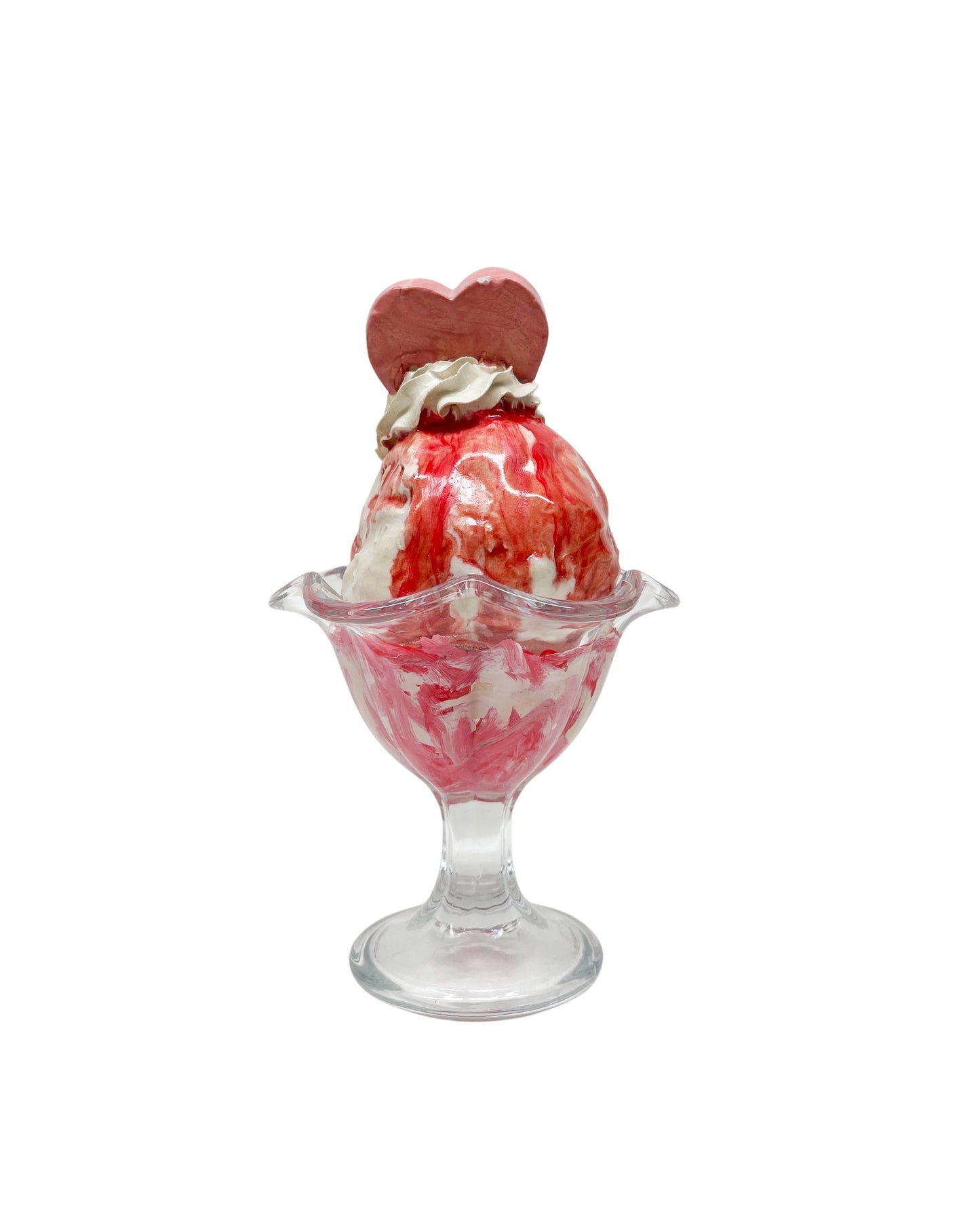 Tall Vanilla Valentine's Day Sundae with Heart 1
