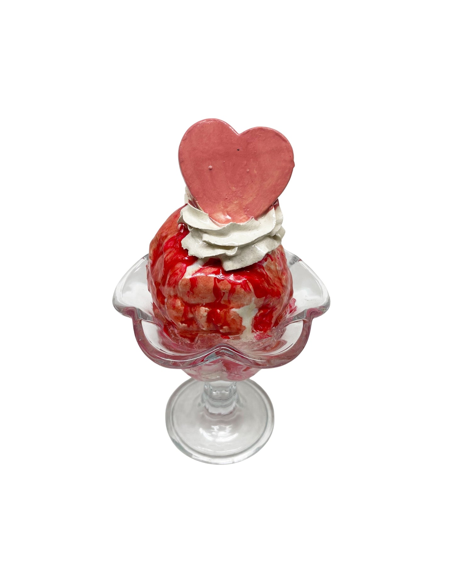 Tall Vanilla Valentine's Day Sundae with Heart 1