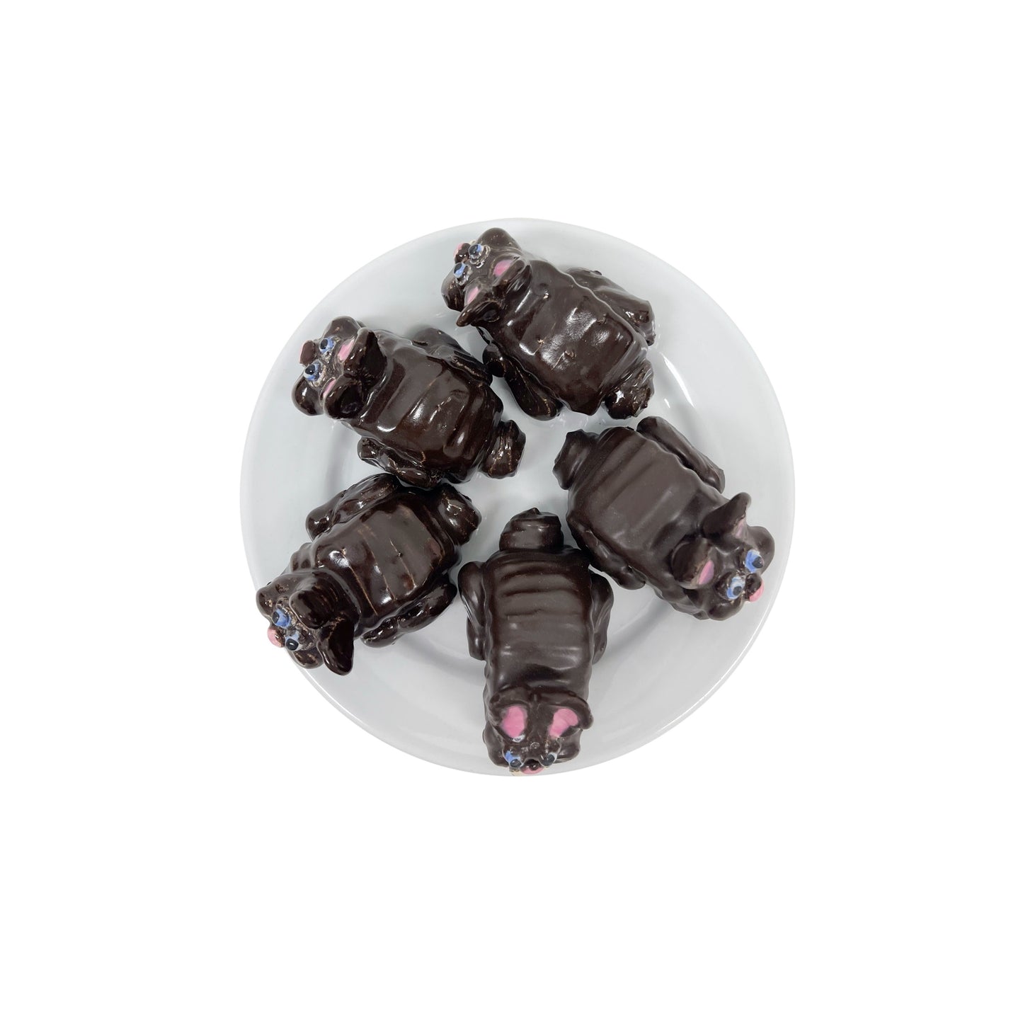 Plate with Chocolate Easter Bunnies 1