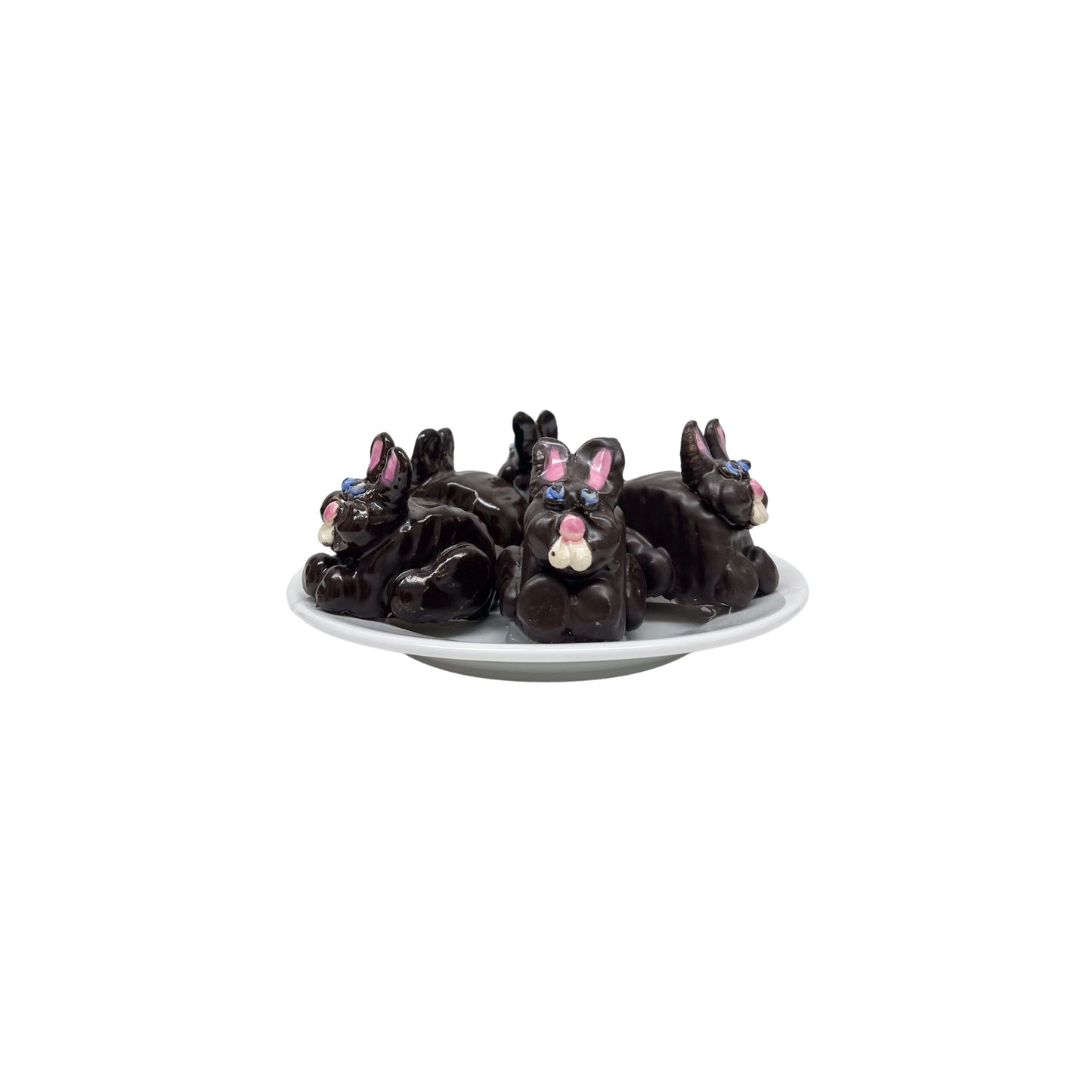 Plate with Chocolate Easter Bunnies 1