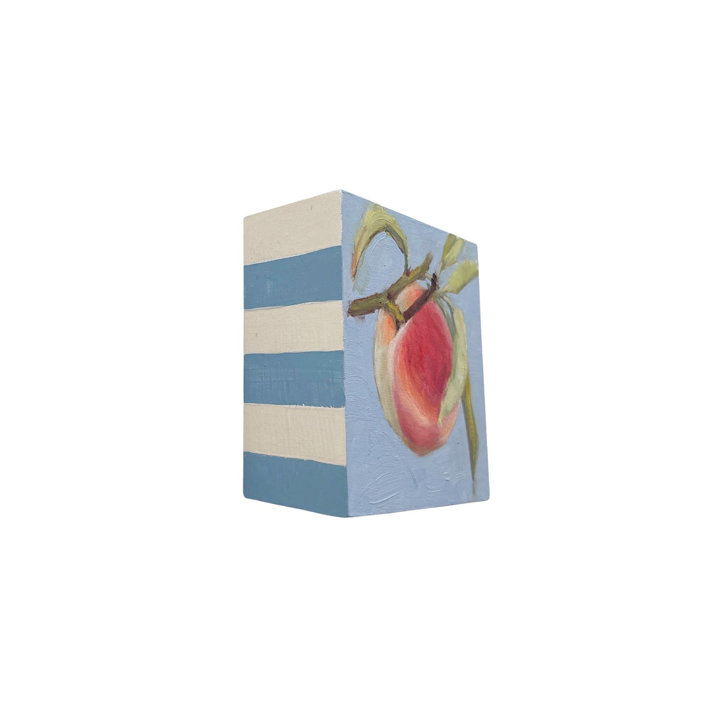 Peach on Blue