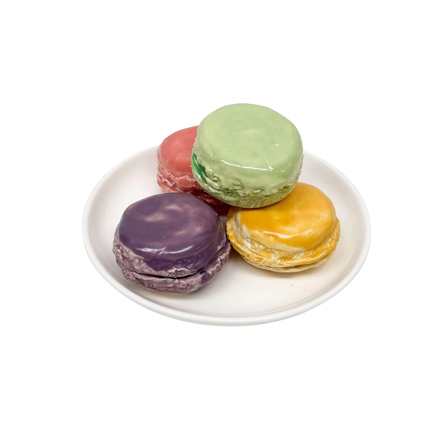 Four Plated Macarons 40