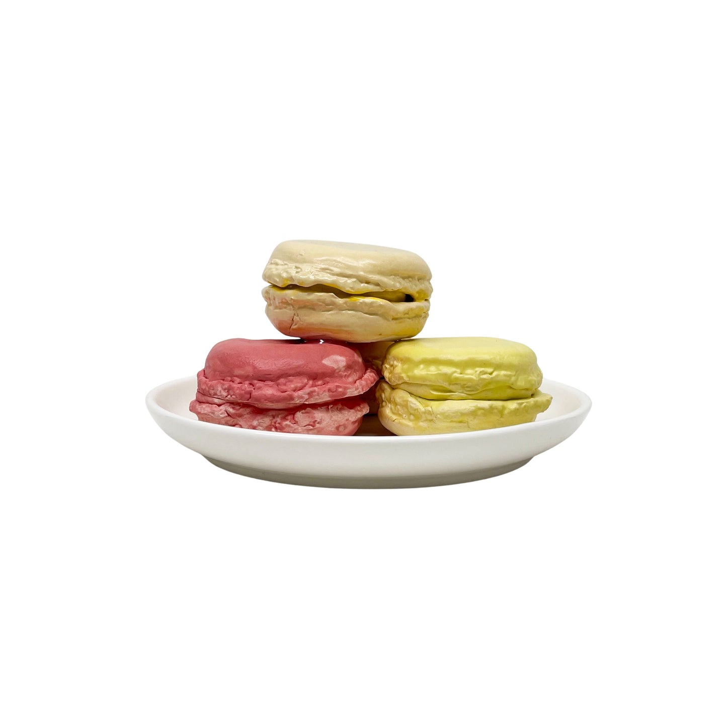 Four Plated Macarons 36