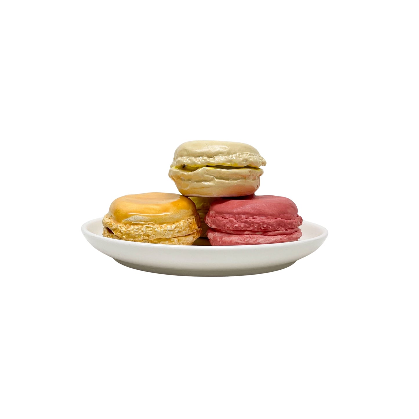 Four Plated Macarons 36