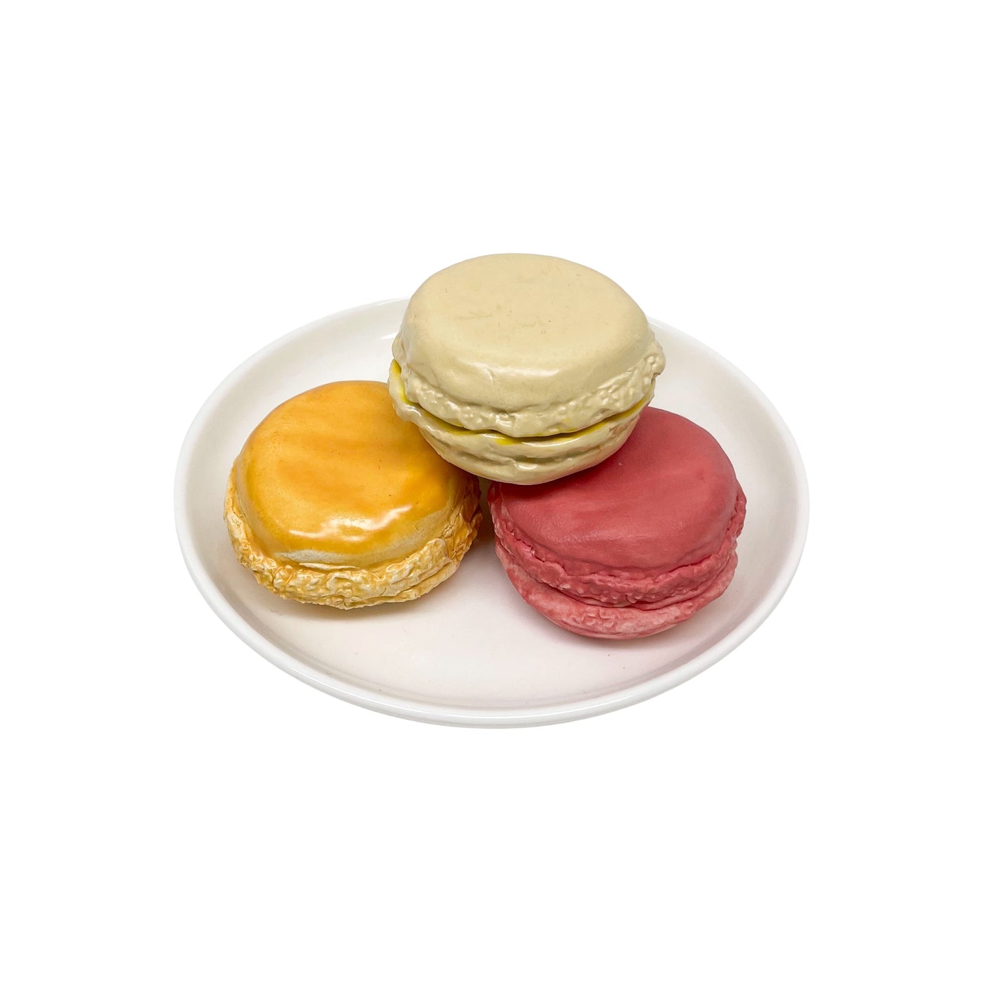 Four Plated Macarons 36