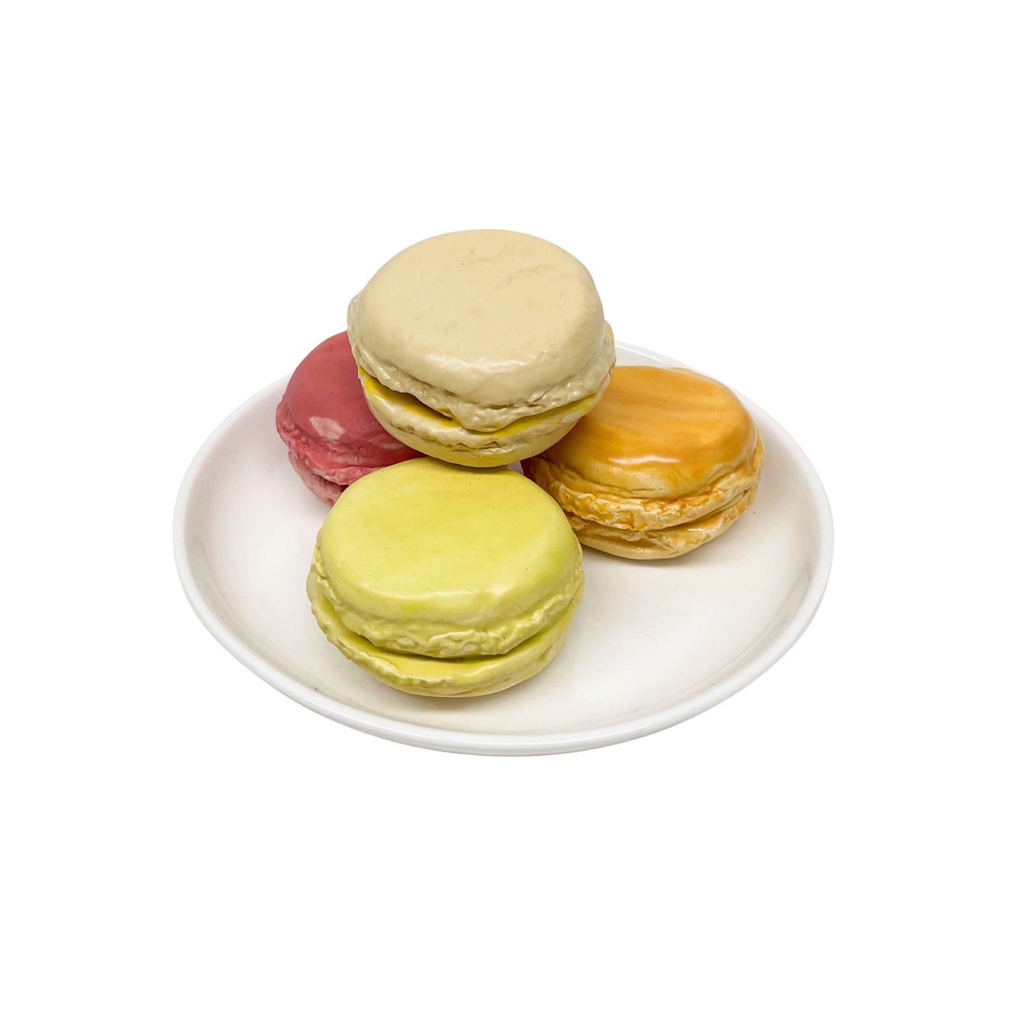 Four Plated Macarons 36