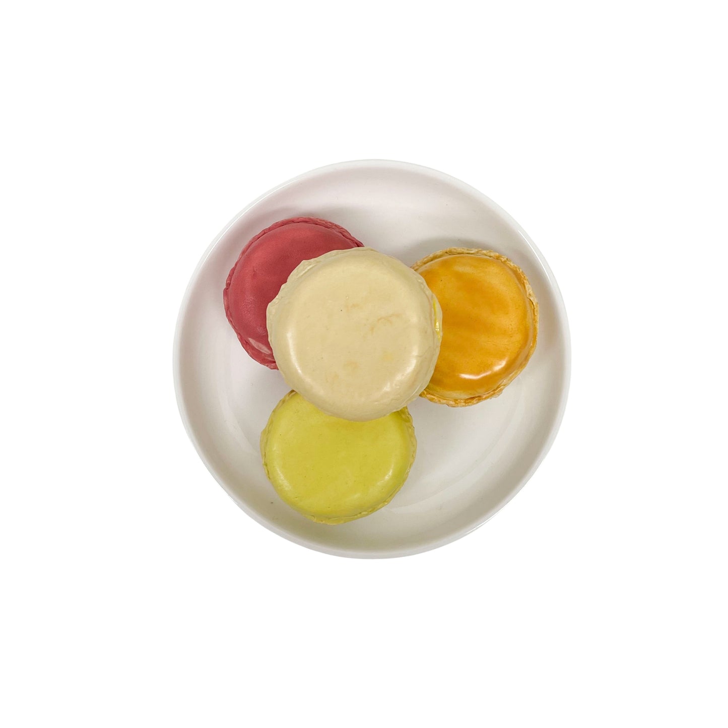 Four Plated Macarons 36