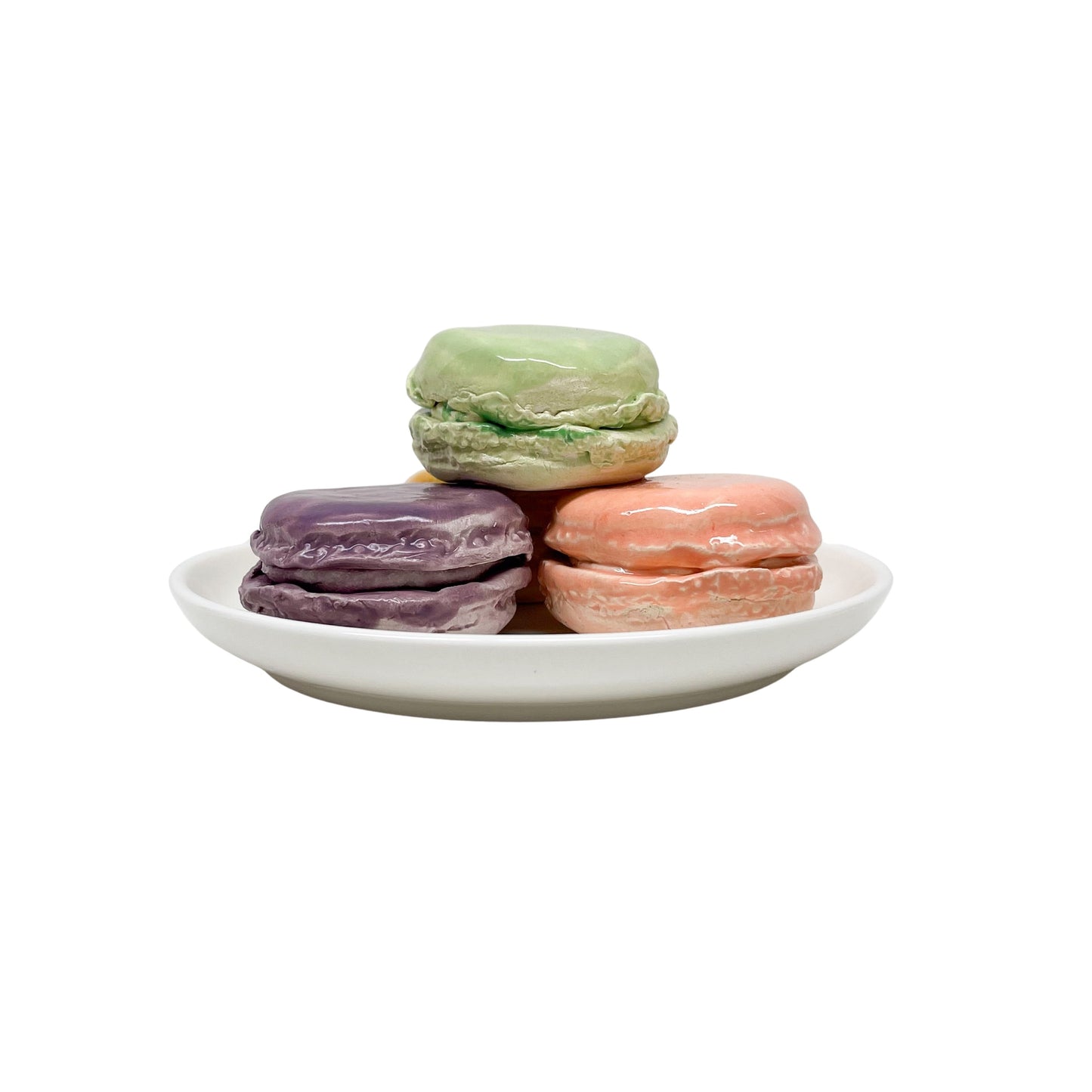 Four Plated Macarons 42