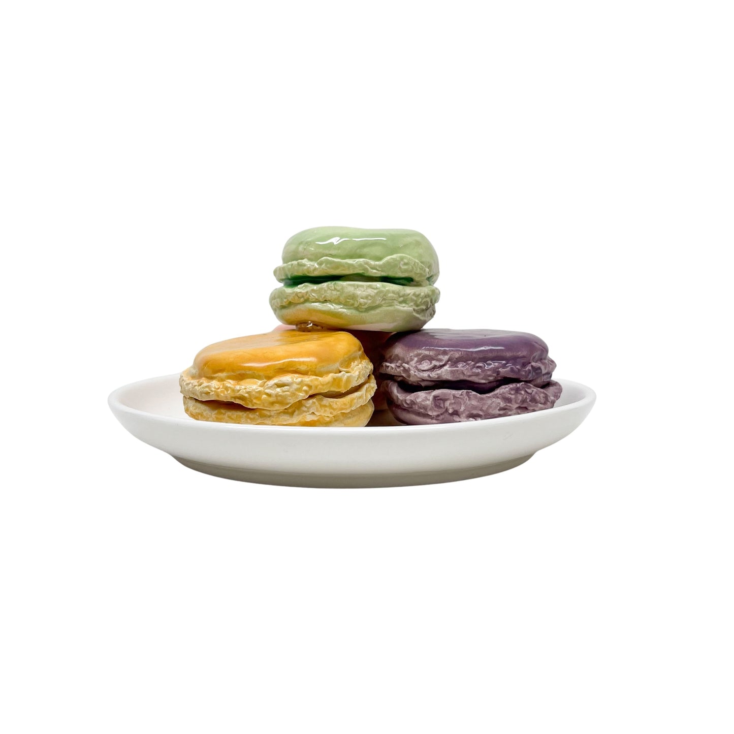 Four Plated Macarons 42