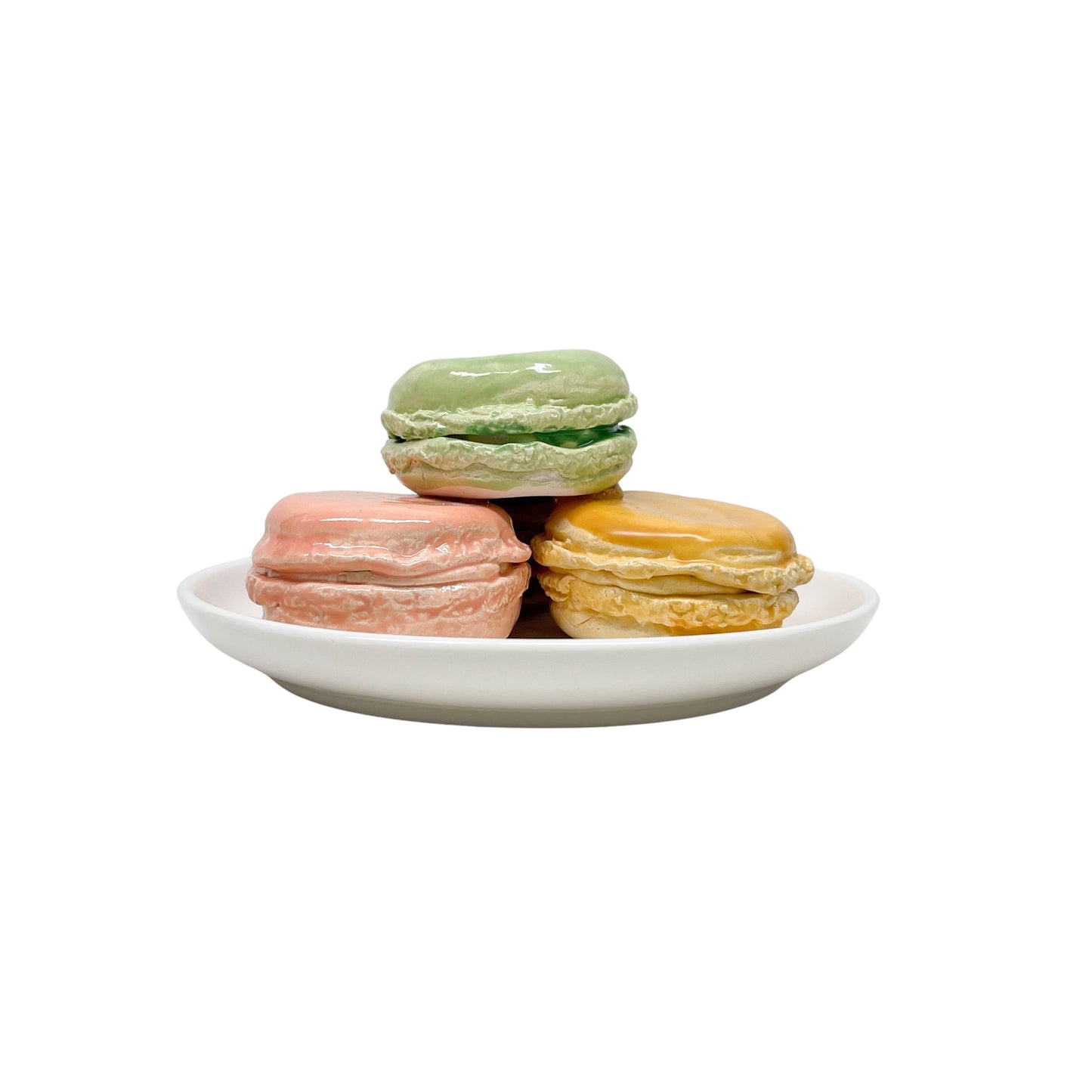 Four Plated Macarons 42