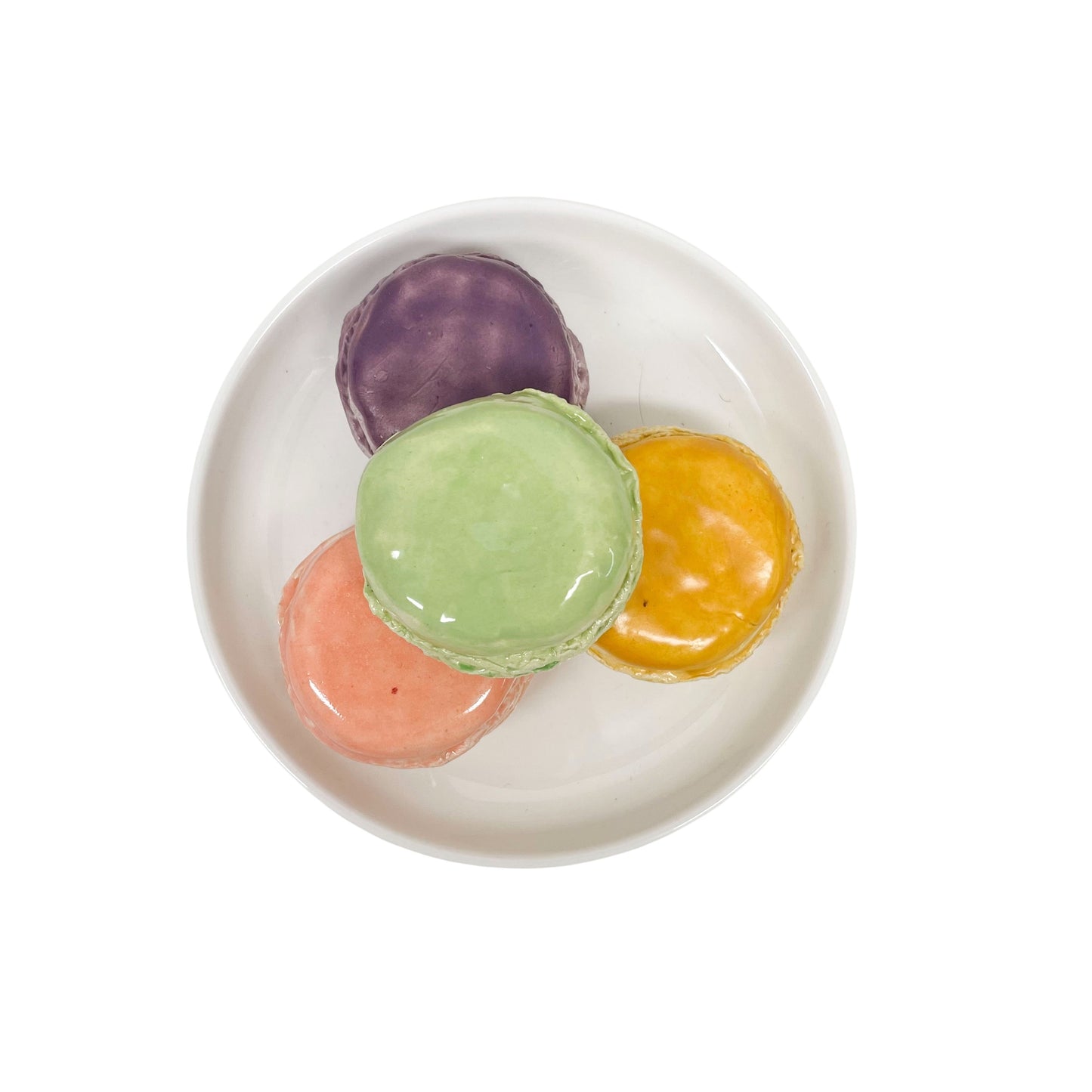 Four Plated Macarons 42