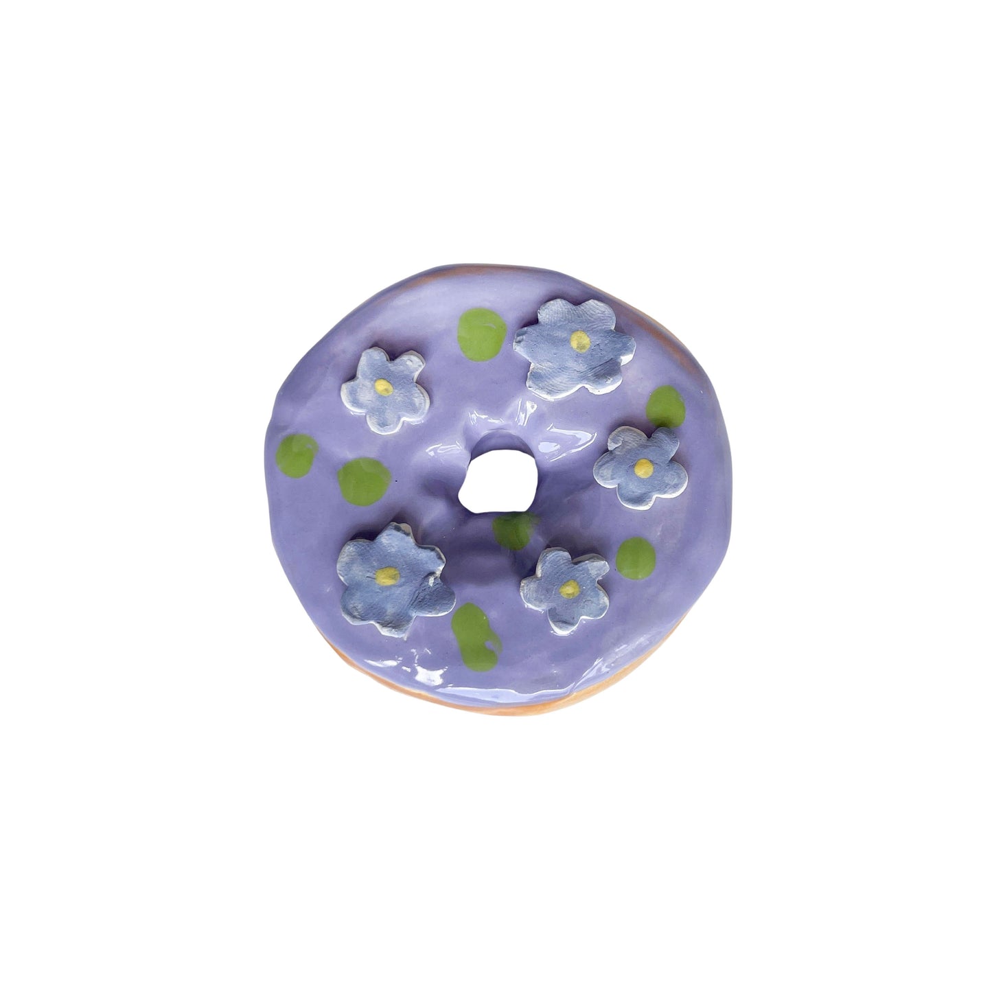 Purple Donut With Flower Candies