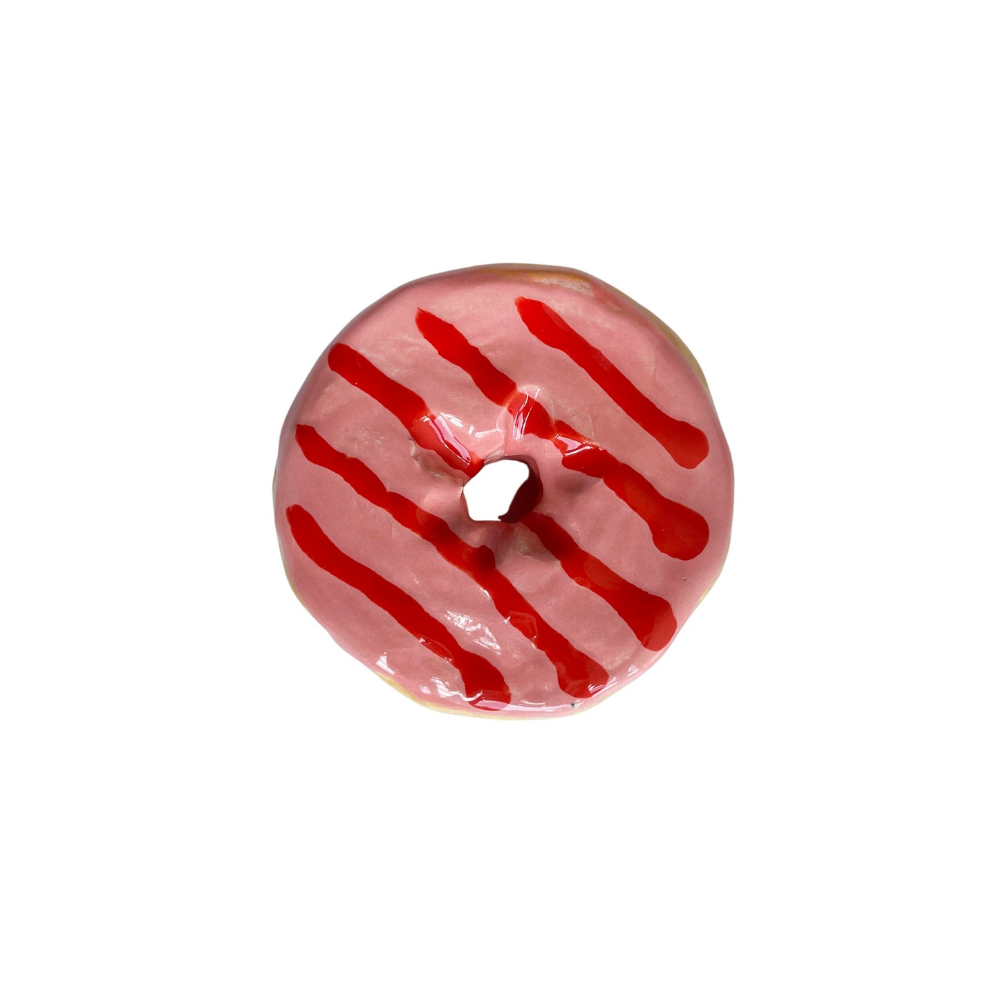 Pink Donut with Stripes