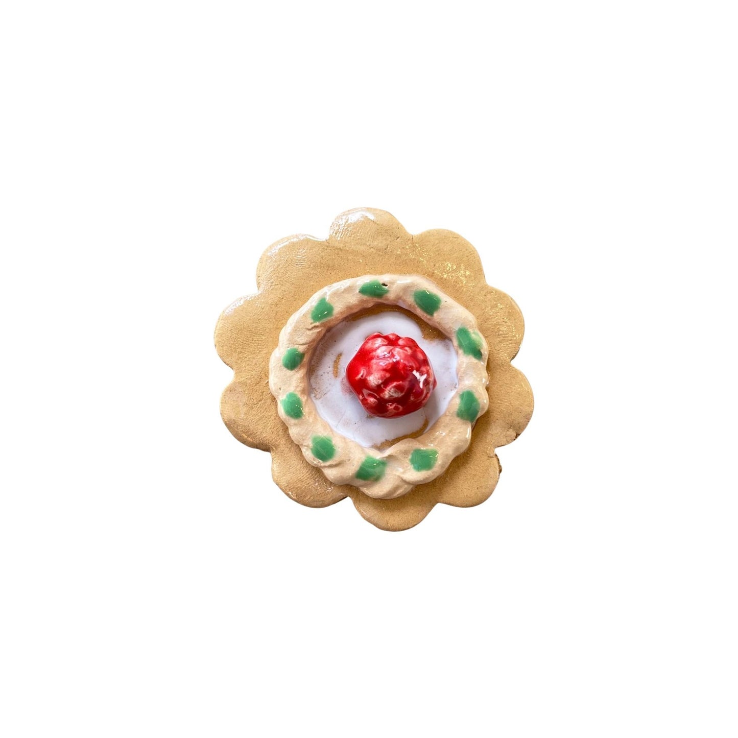 Scalloped Raspberry Cream Cookie