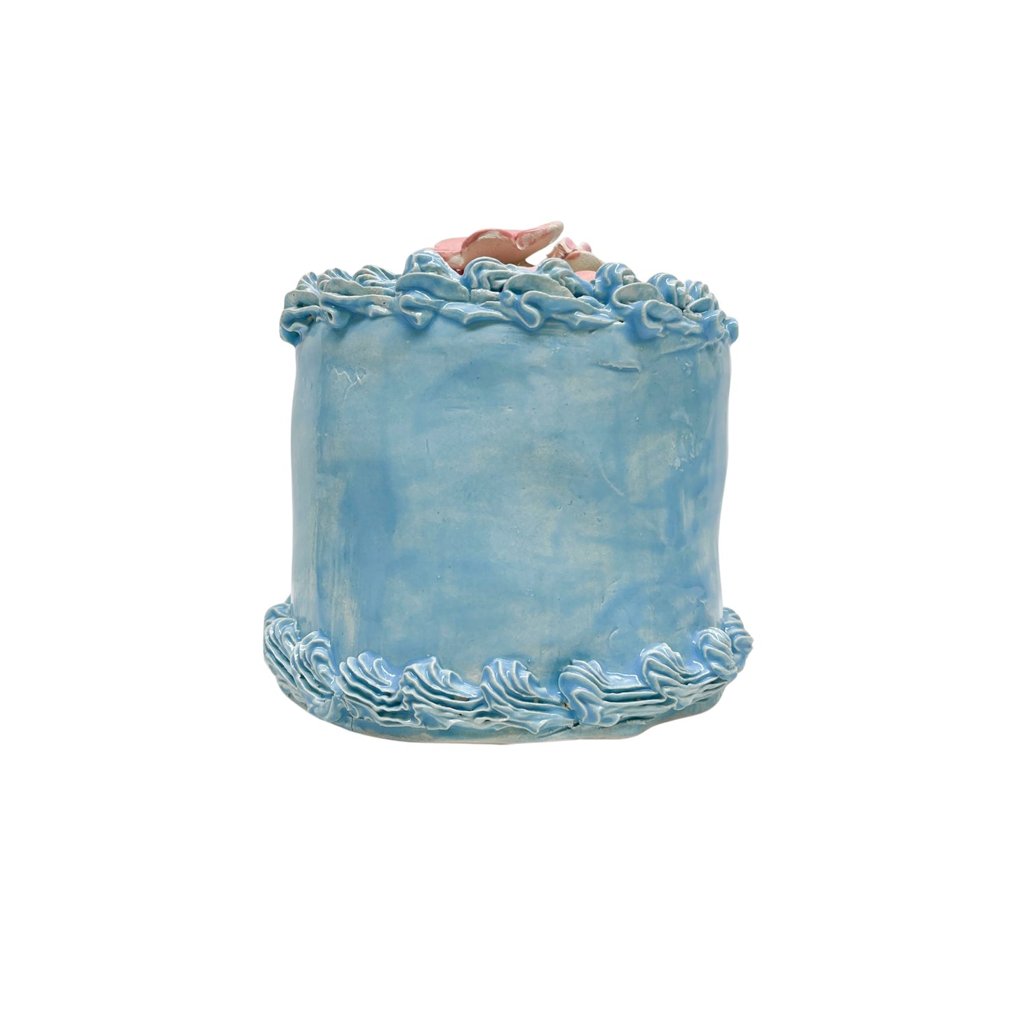 Flower Topped Blue Cake 89