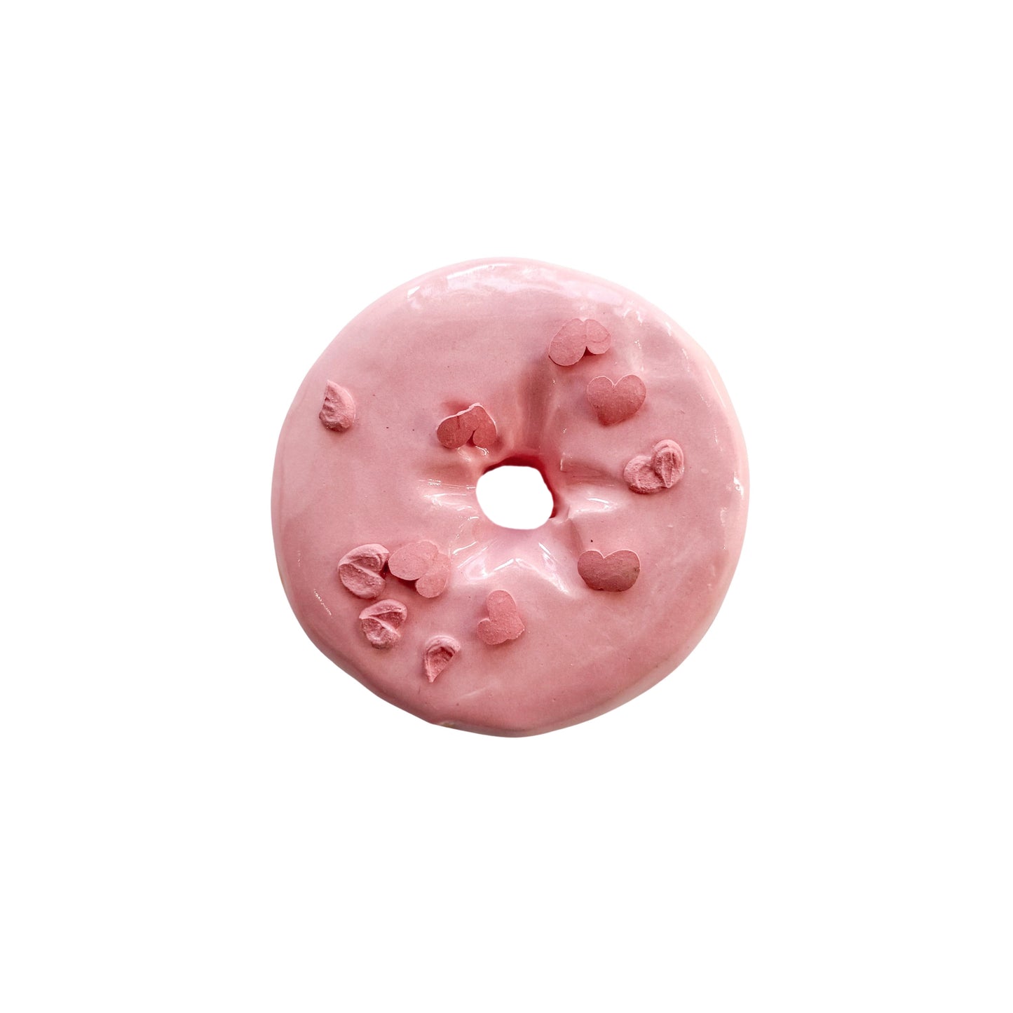 Strawberry Cream Donut With Tiny Hearts