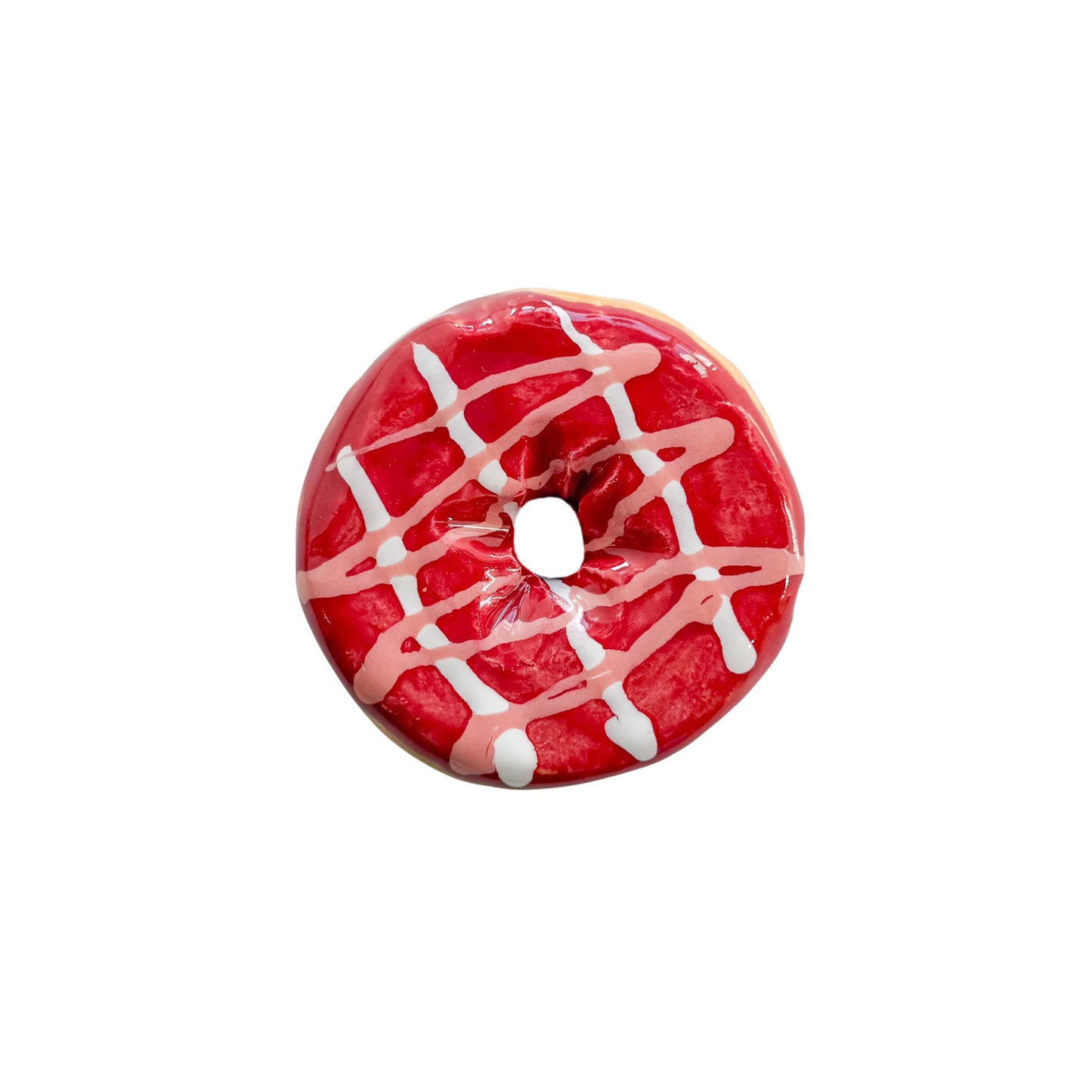 Very Cherry Donut With Strawberry Drizzle
