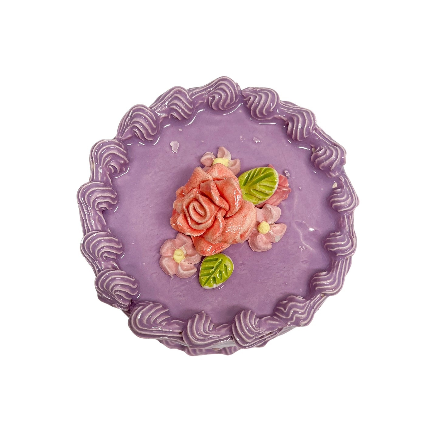 Lavender Cake With Swags And Flowers 10