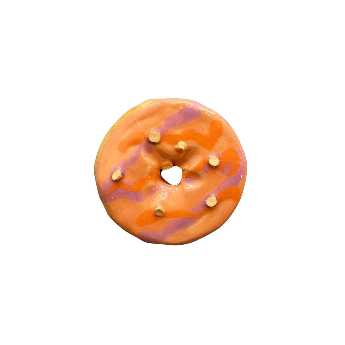 Orange Sunset Drizzle Donut With Chips (Day Old)
