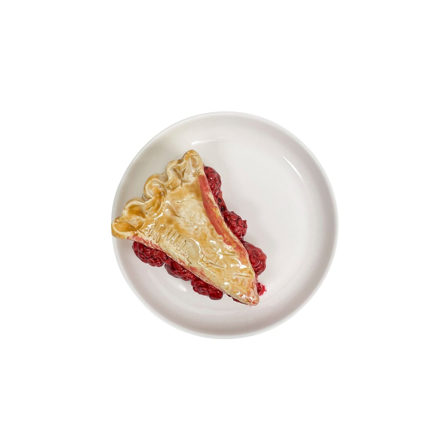 Plated Raspberry Pie Slice 6