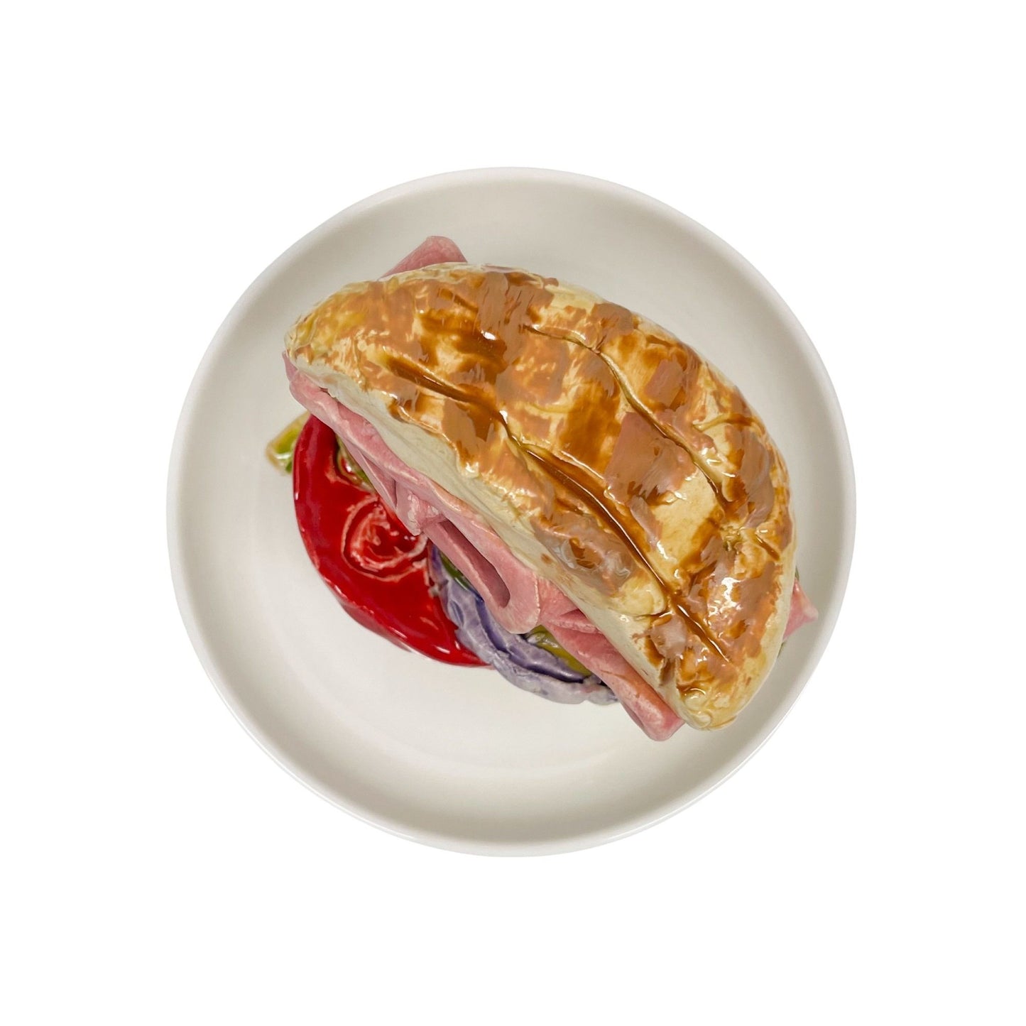 Plated Ham Sandwich On Roll 24