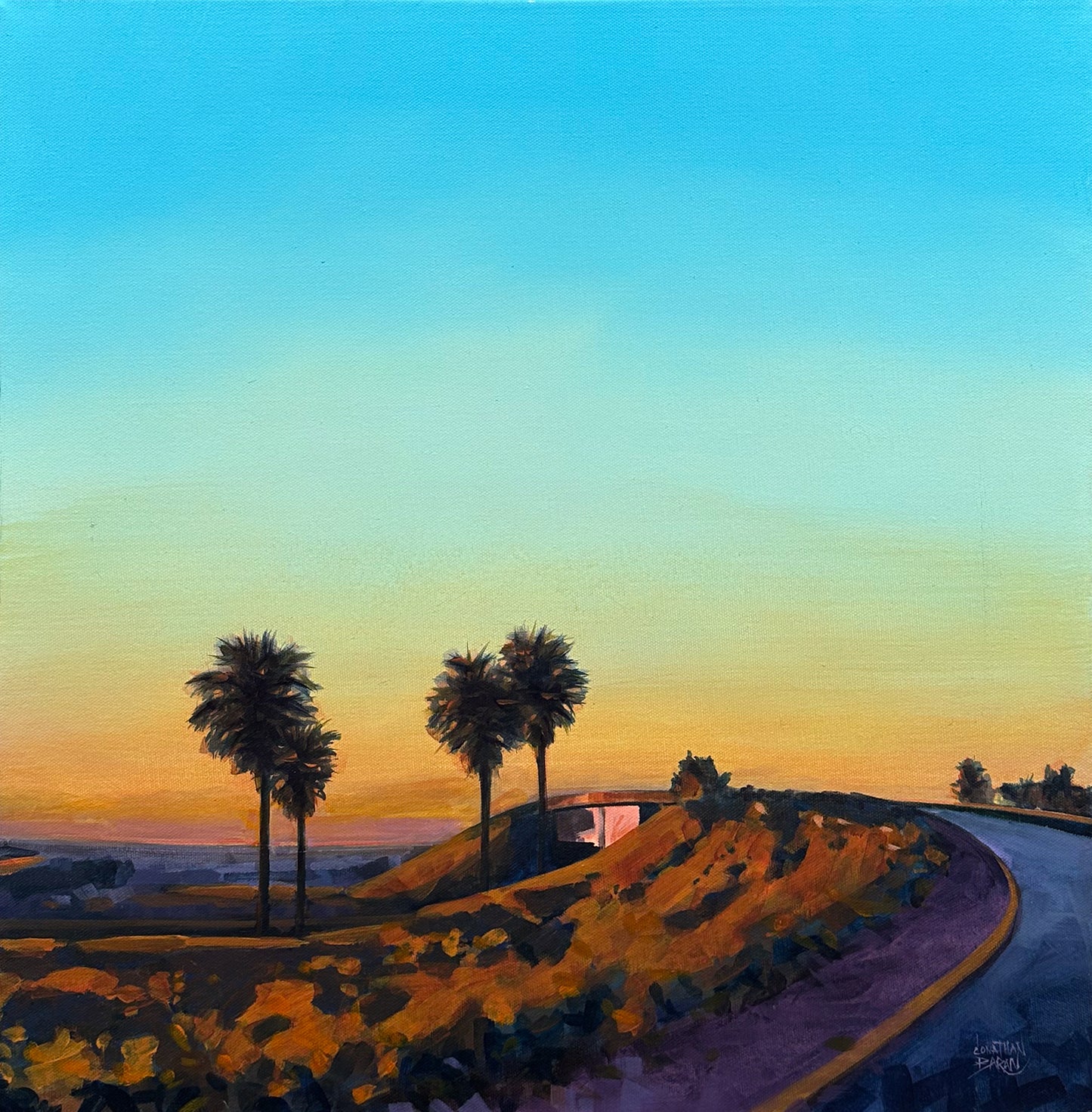 Sunset On I-5 Ramp