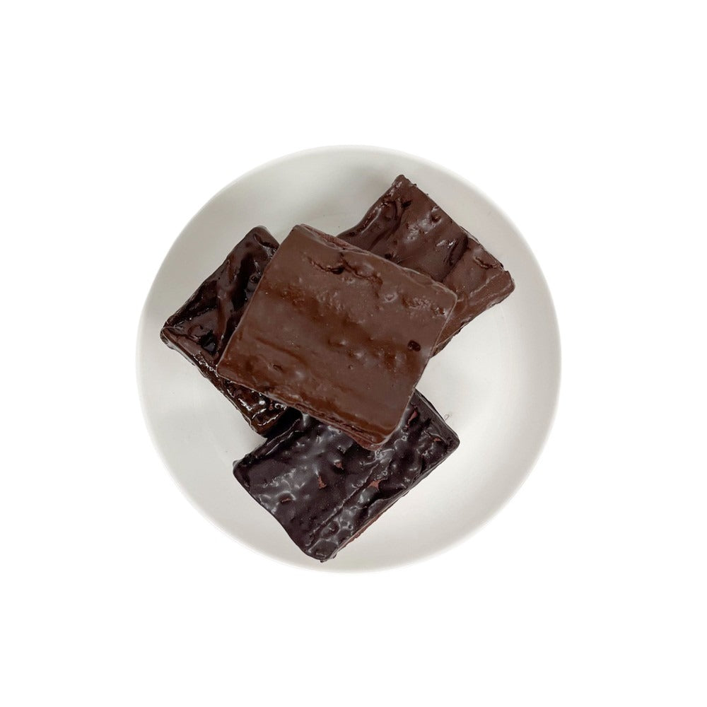 Four Plated Plain Brownies 7