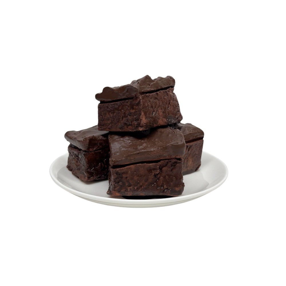 Four Plated Plain Brownies 8