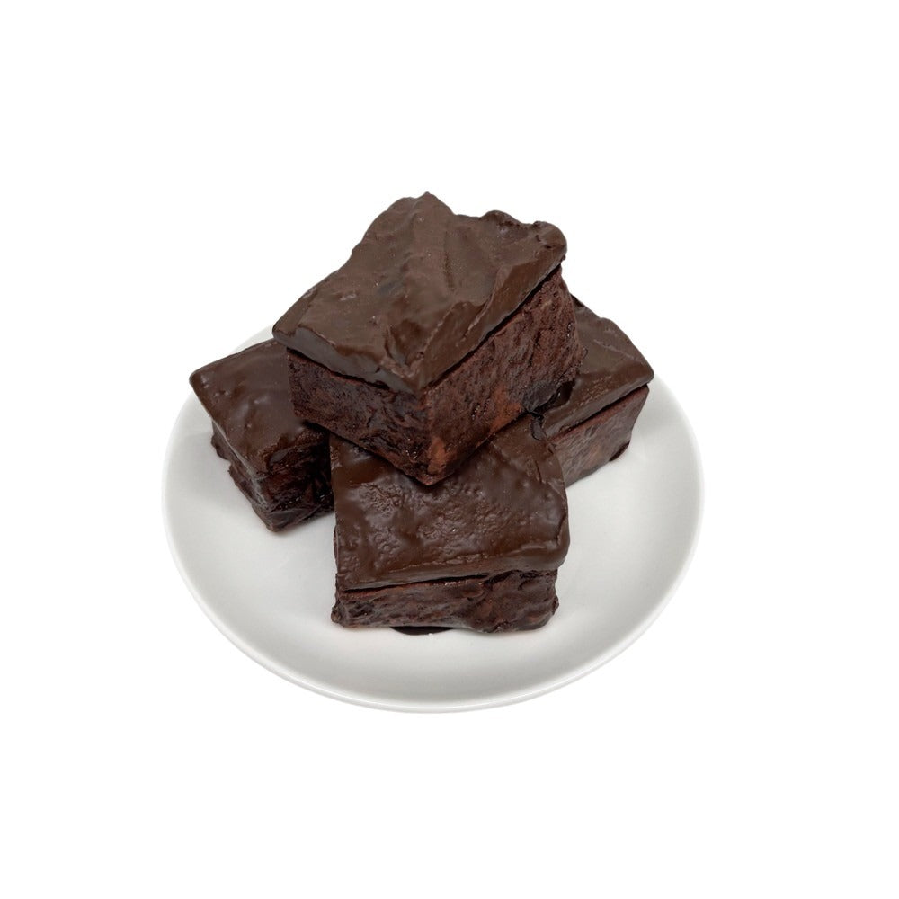 Four Plated Plain Brownies 8