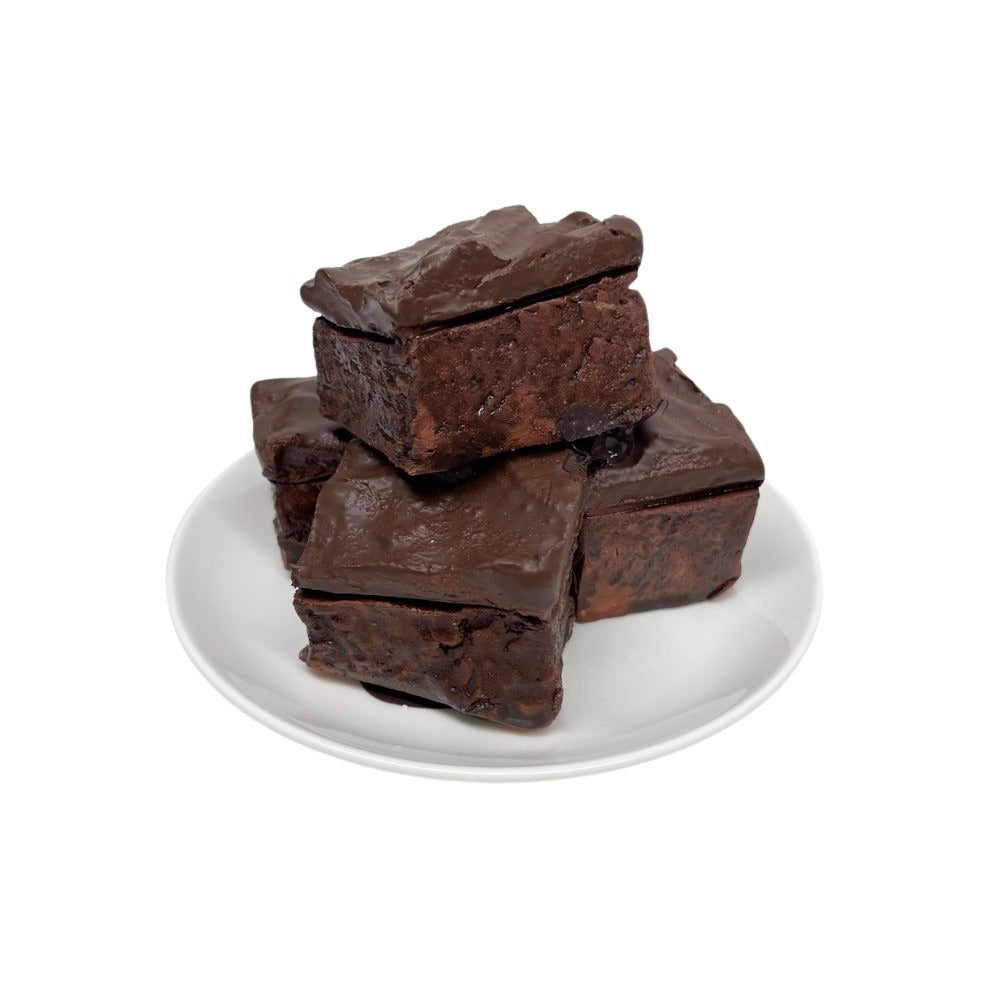 Four Plated Plain Brownies 8