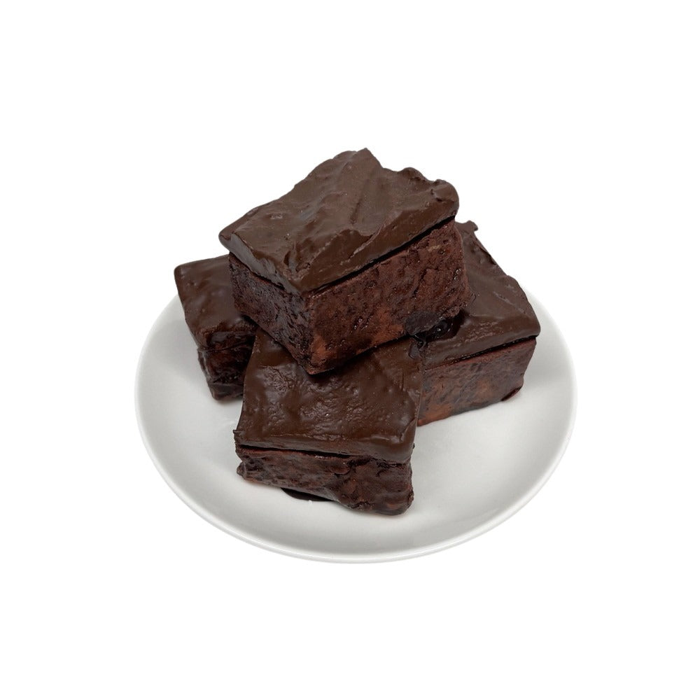 Four Plated Plain Brownies 8