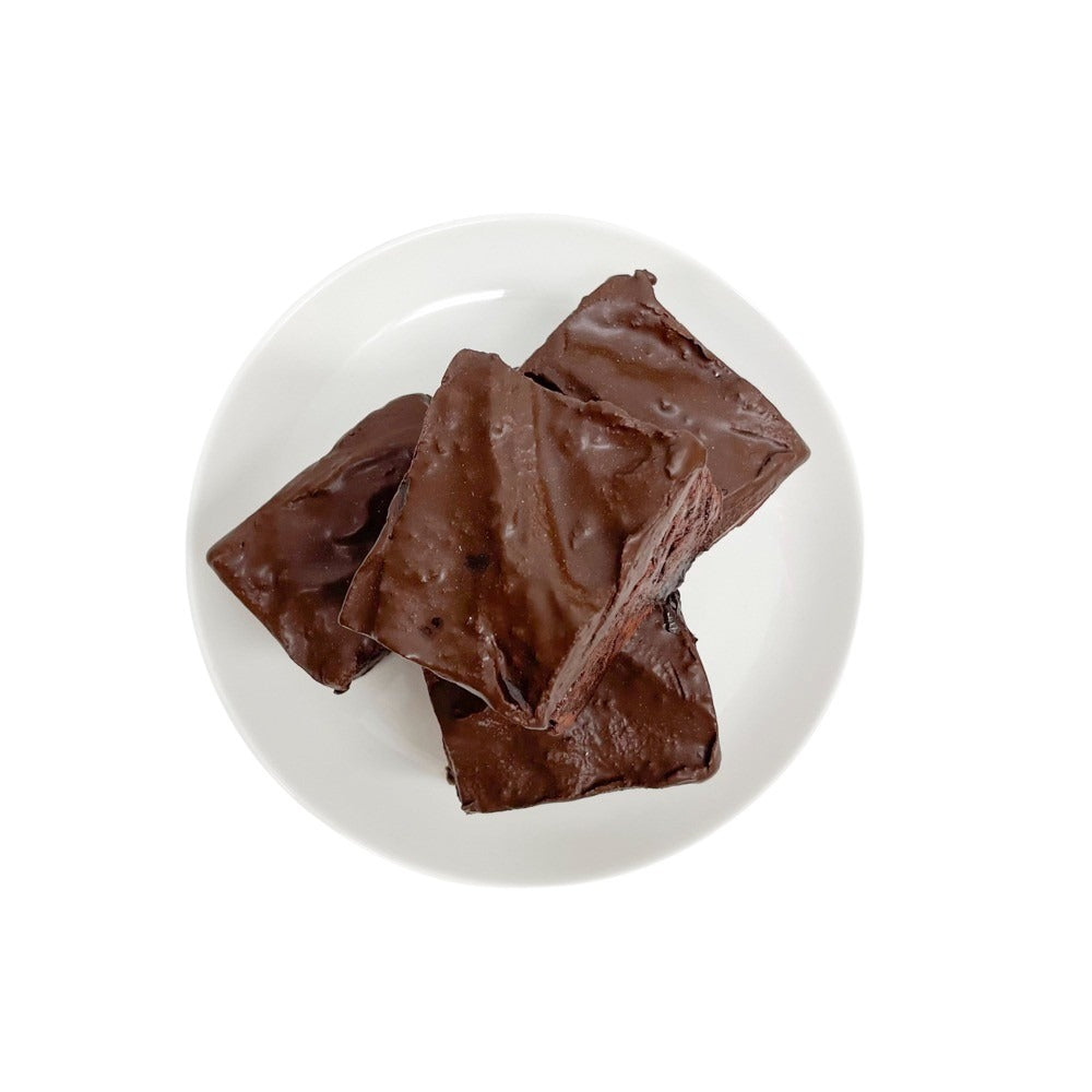 Four Plated Plain Brownies 8