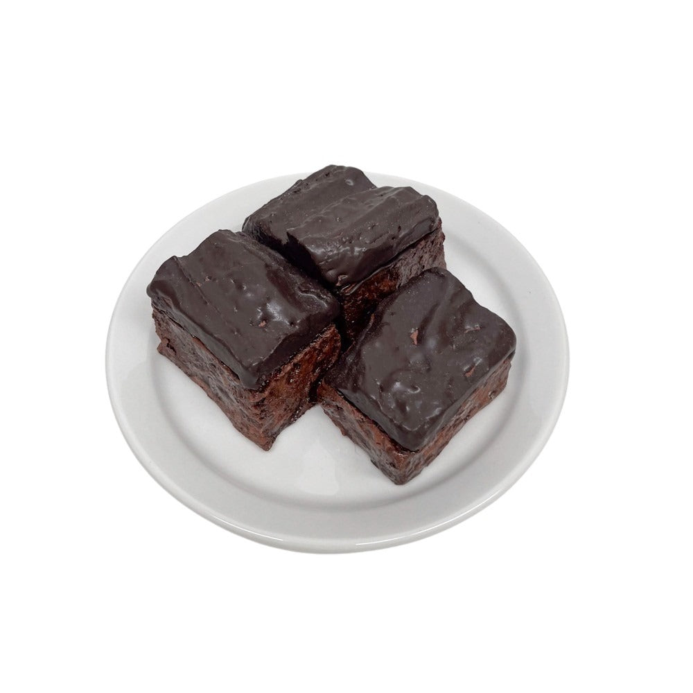 Three Plated Plain Brownies 6