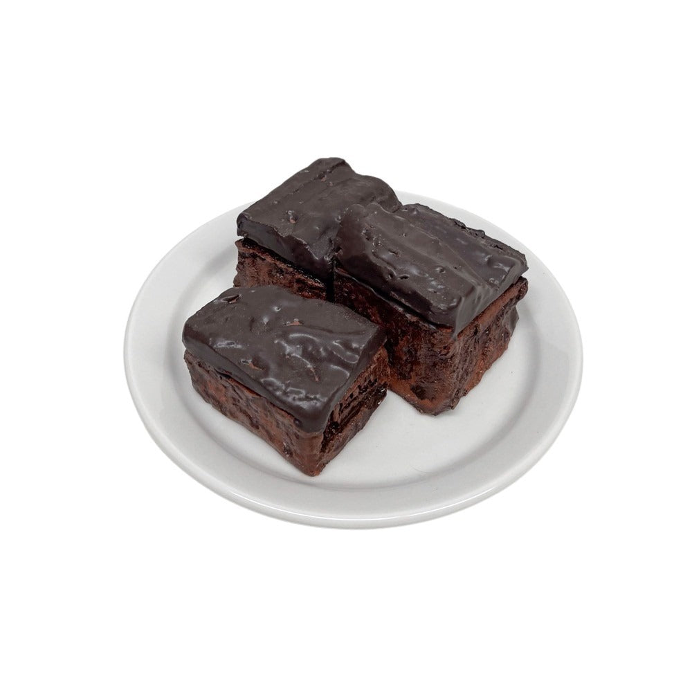 Three Plated Plain Brownies 6